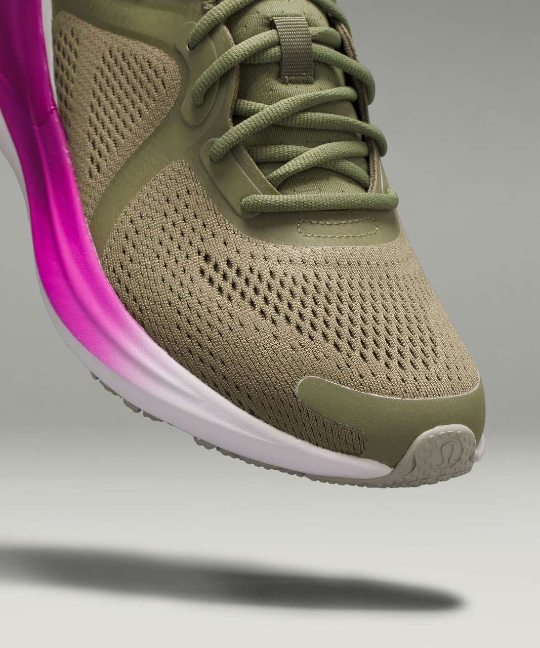 Lululemon Blissfeel Womens Running Shoe - Rosemary Green / Purple Highlight  / White - lulu fanatics