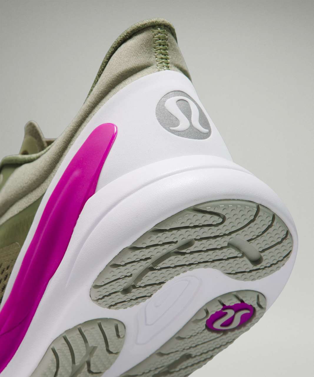 Lululemon Blissfeel Womens Running Shoe - Rosemary Green / Purple Highlight  / White - lulu fanatics