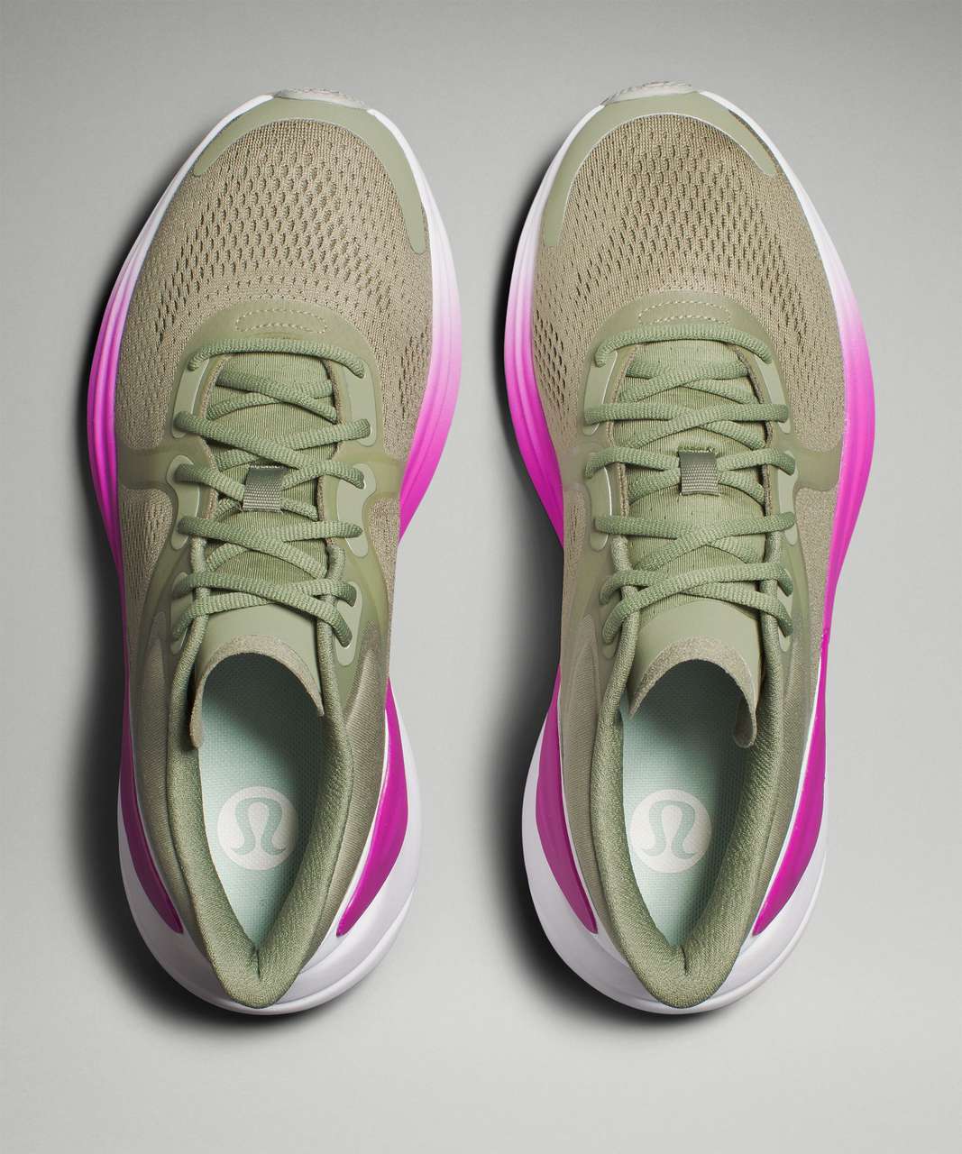 Lululemon Blissfeel Womens Running Shoe - Rosemary Green / Purple Highlight / White