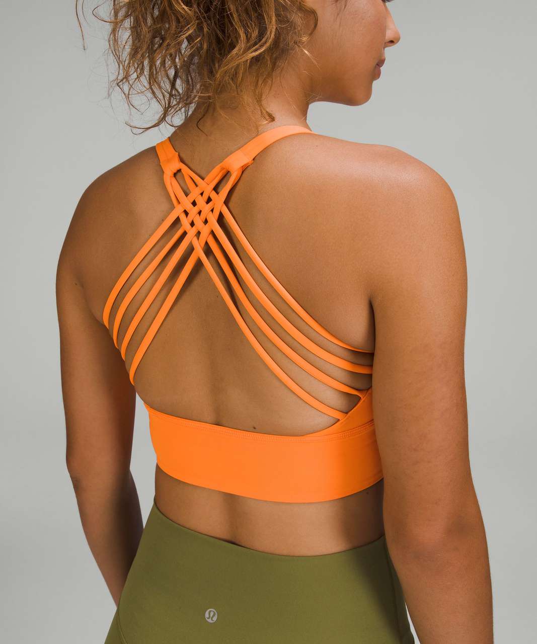 Lululemon Free to Be High-Neck Longline Bra - Wild *Light Support, A/B Cup - Orange Frappe