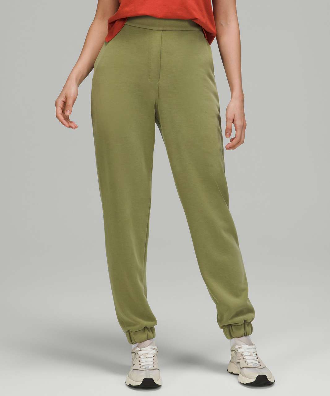 Lululemon Softstreme Relaxed High-Rise Pant - Bronze Green - lulu fanatics