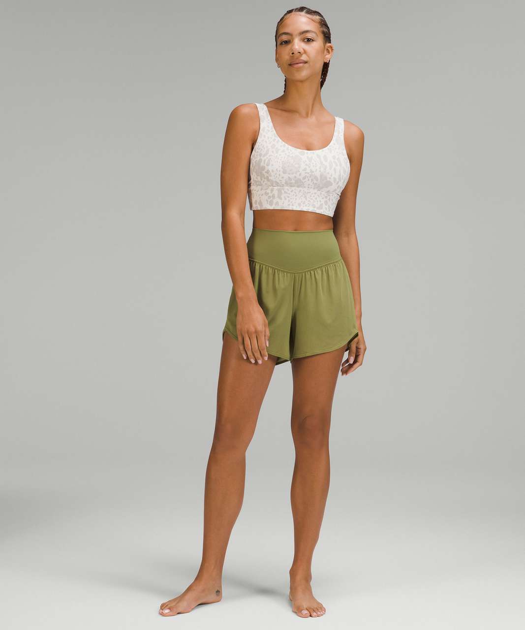 Lululemon Nulu and Mesh High-Rise Yoga Short 3.5 - Bronze Green