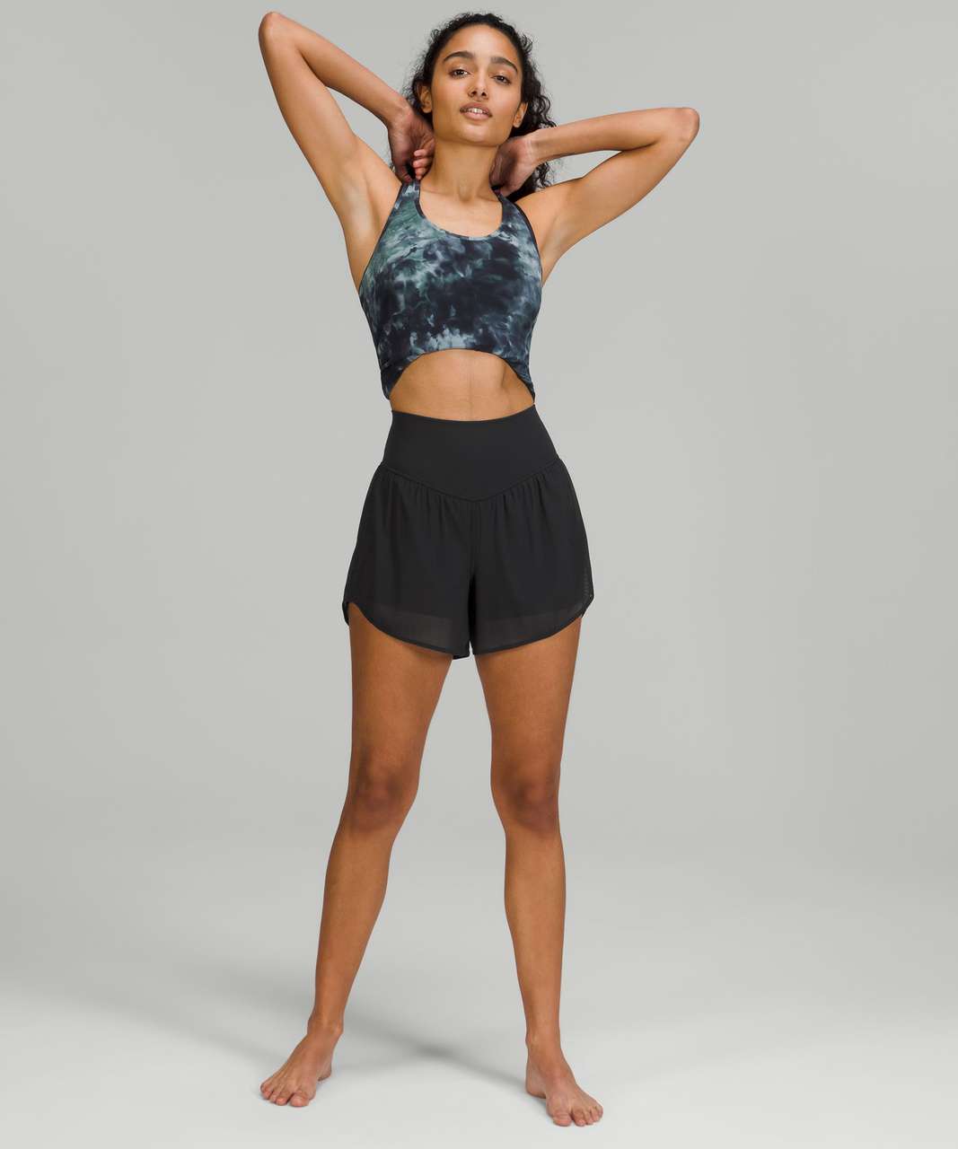 Lululemon Nulu and Mesh High-Rise Yoga Short 3.5 - Black - lulu fanatics