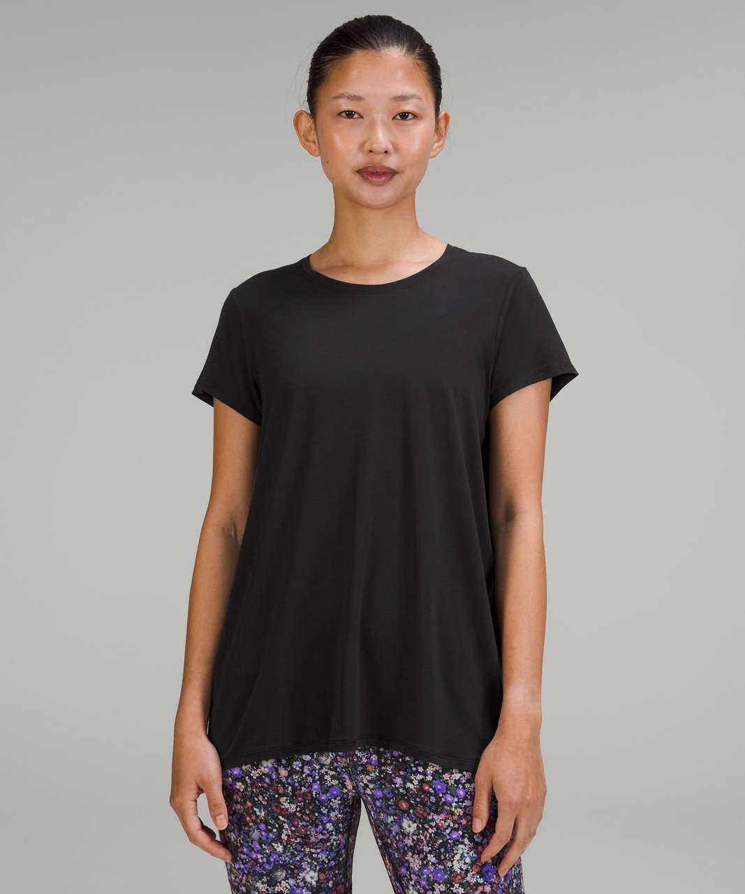 Lululemon Modal Open Up Tie Back T-Shirt - Black - lulu fanatics