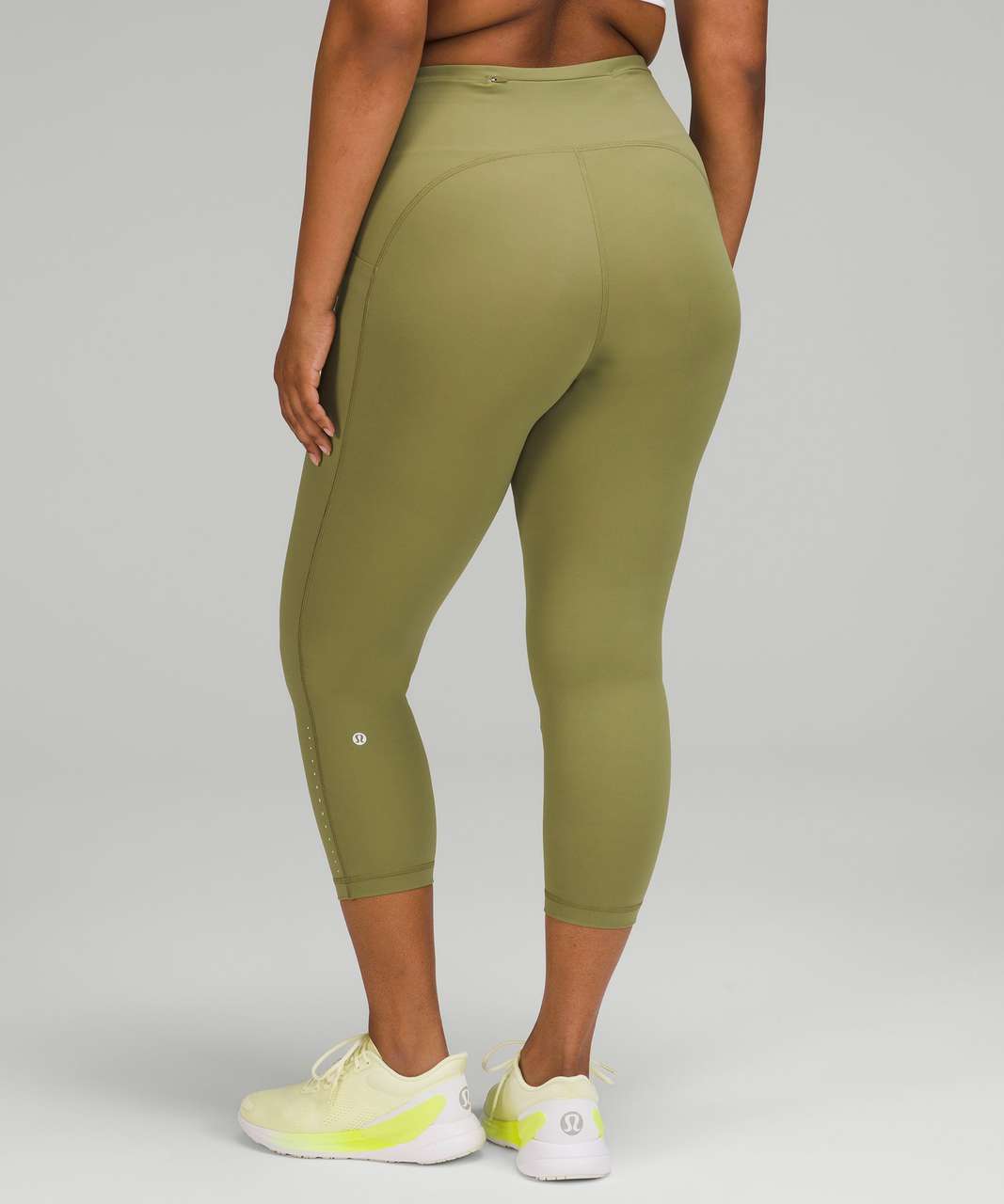 Lululemon Fast and Free High Rise Crop 23 - Heritage 365 Camo Crispin Green  Multi - lulu fanatics