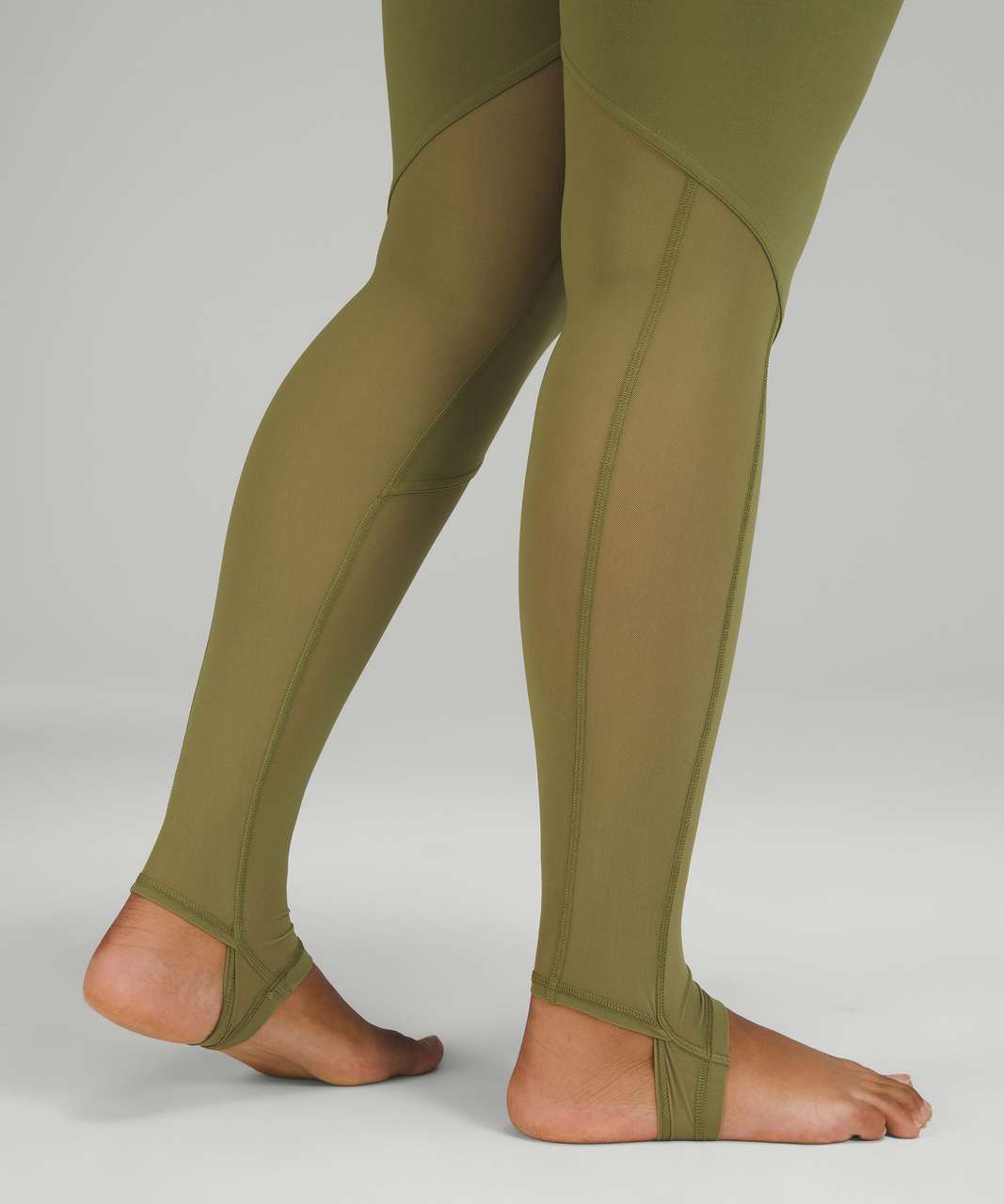 Lululemon Nulu and Crisscross Mesh Stirrup Tight - Bronze Green