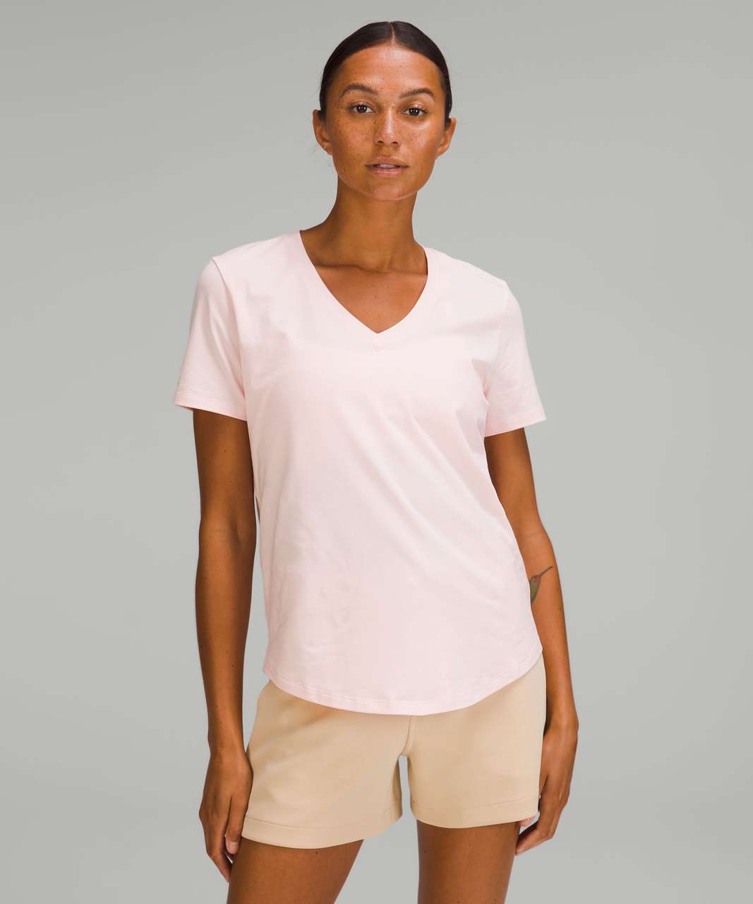 Lululemon Love V-Neck T-Shirt - Strawberry Milkshake (First