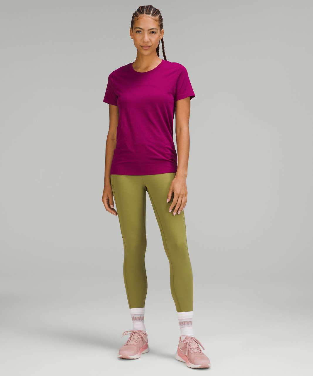 Lululemon Swiftly Relaxed-Fit Short Sleeve T-Shirt - Magenta Purple /  Magenta Purple - lulu fanatics