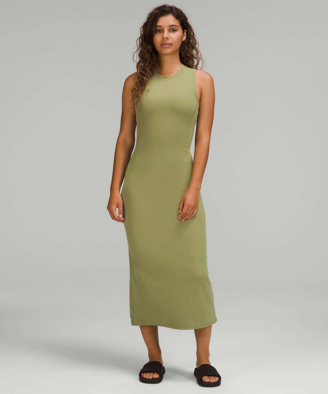 Lululemon All Aligned Midi Dress - Bronze Green