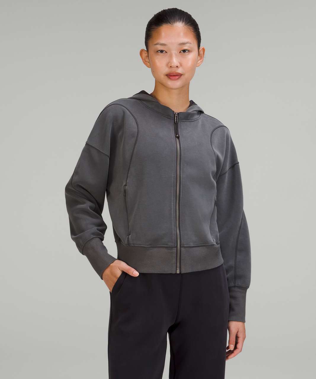 lululemon feel good remix hoodie grey - size 4 – good market