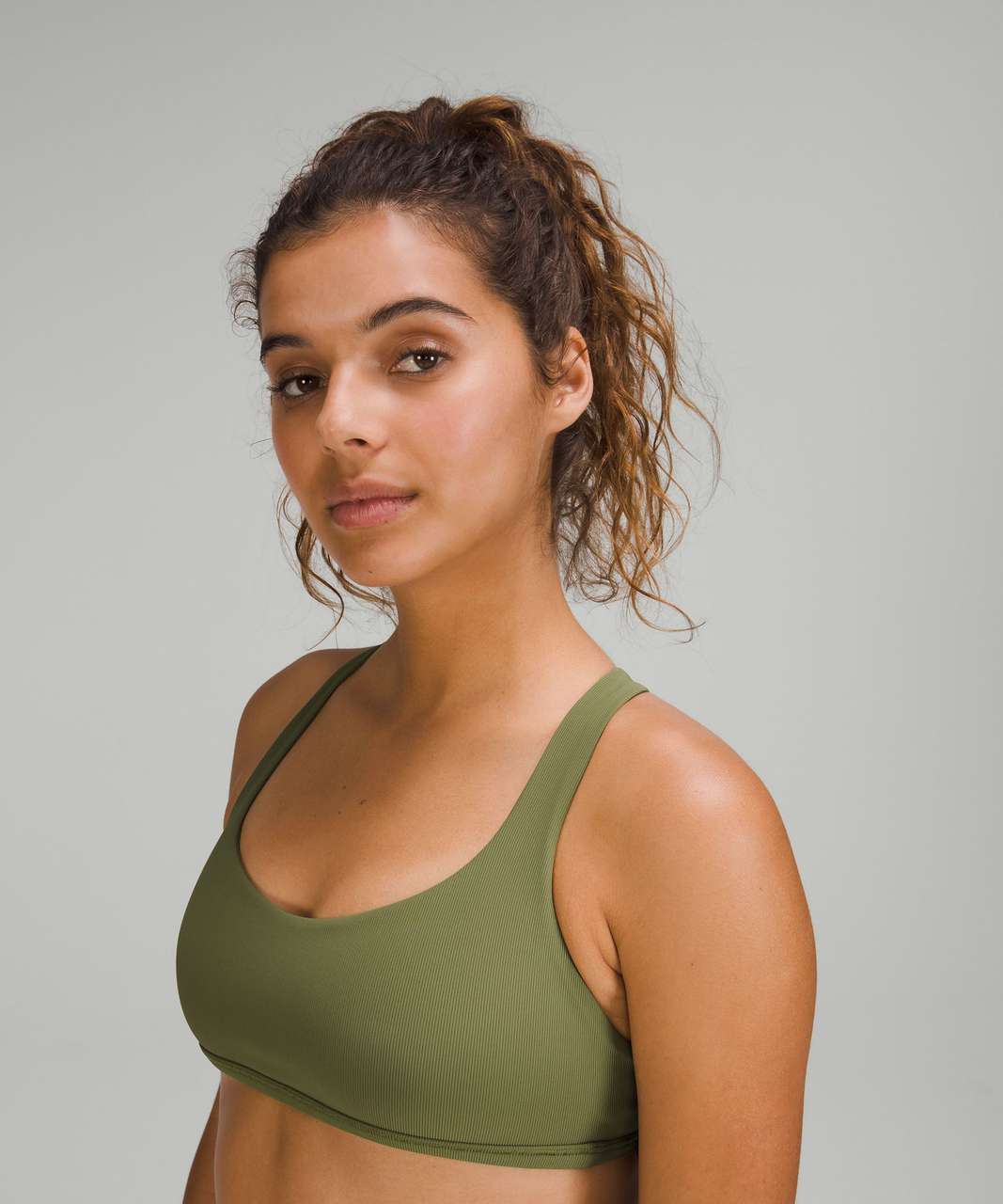 Lululemon Free to Be High-Neck Longline Bra - Wild *Light Support, A/B Cup  - Rainforest Green - lulu fanatics