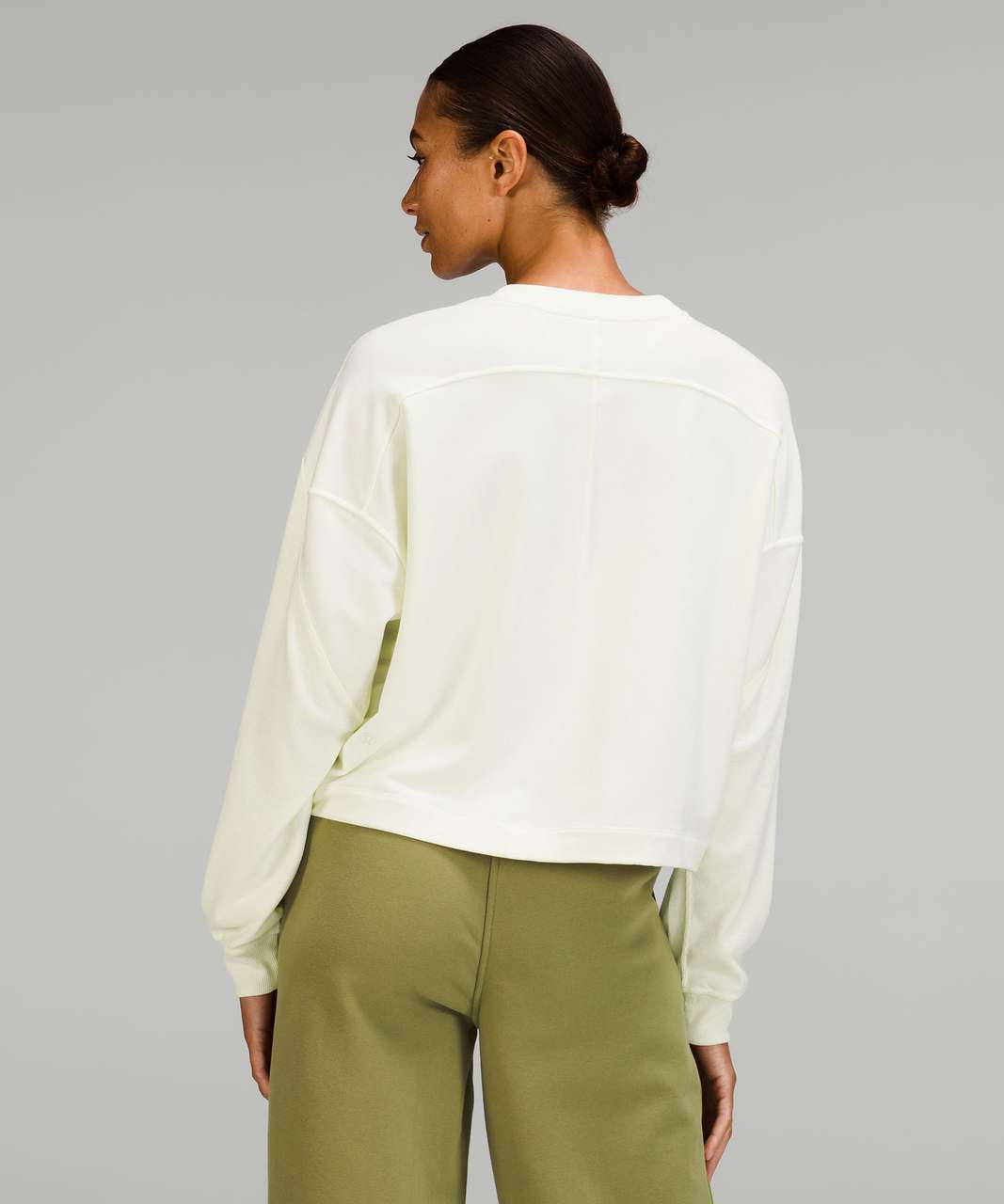 Lululemon Waist Length Crewneck Sweater - Prosecco / Lemon Sorbet