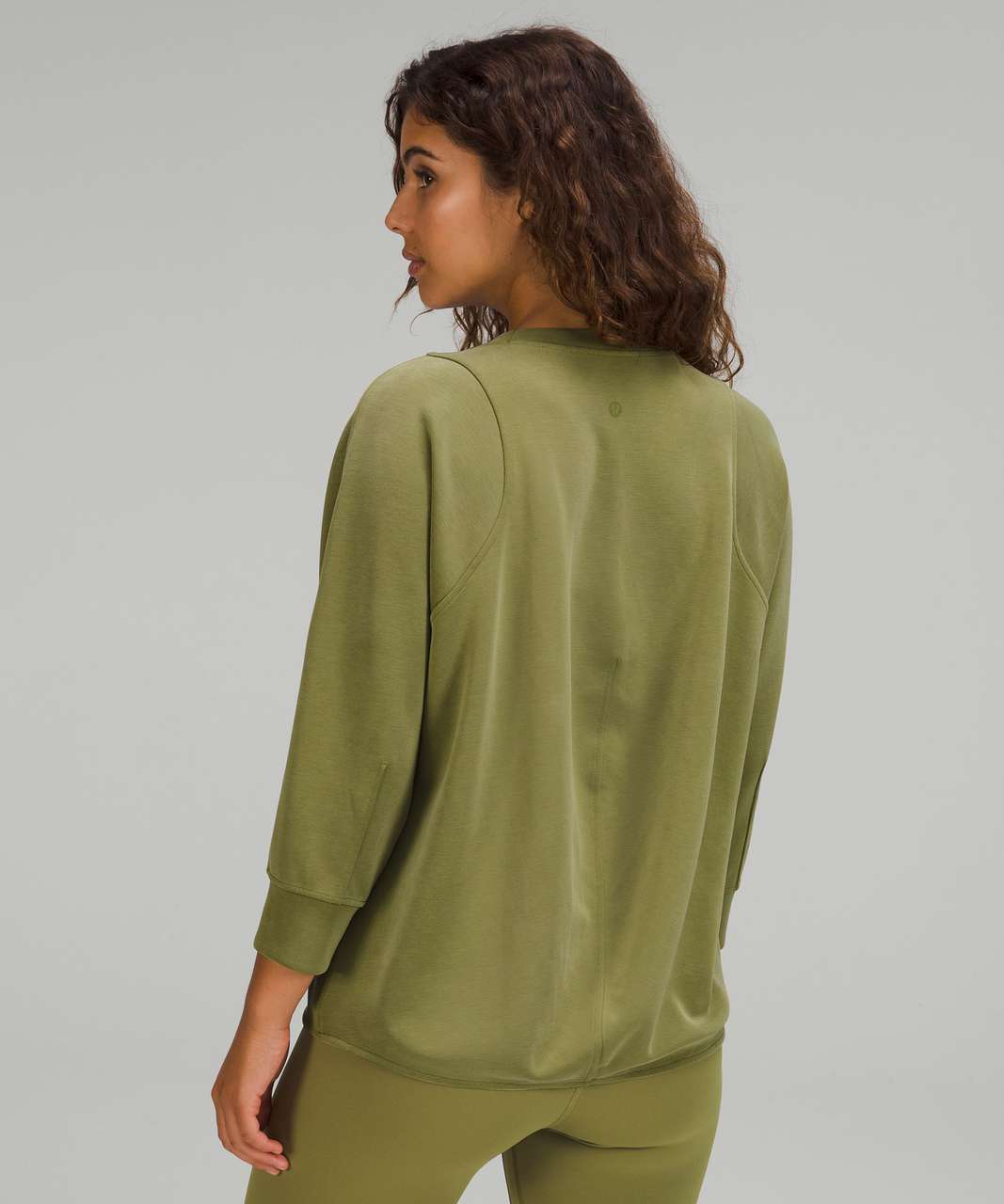 Lululemon Softstreme Draped-Back Crew - Bronze Green - lulu fanatics