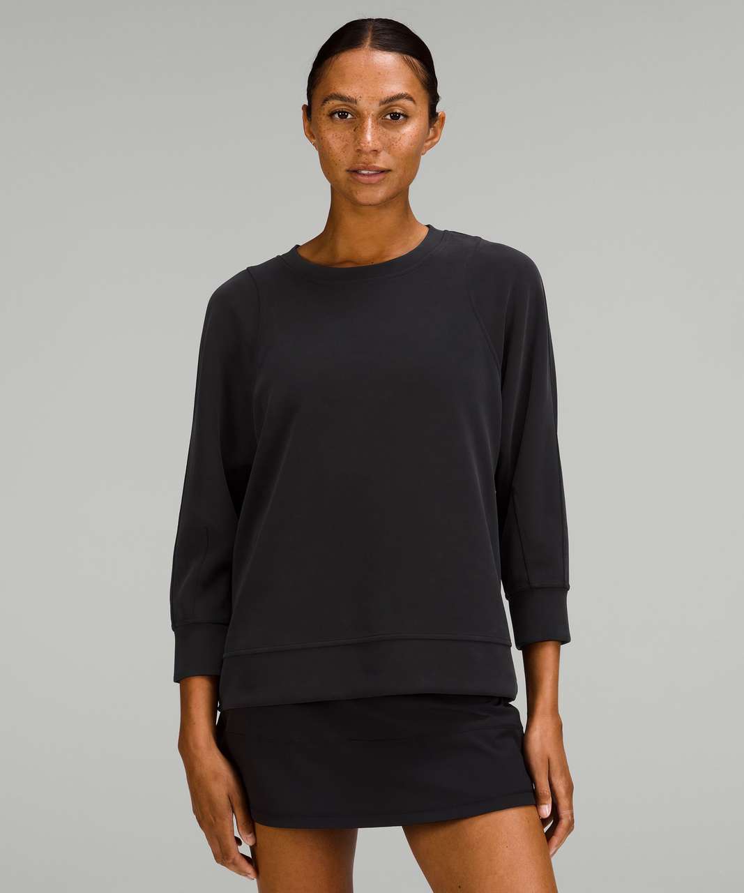 Lululemon Softstreme Draped-Back Crew - Black - lulu fanatics