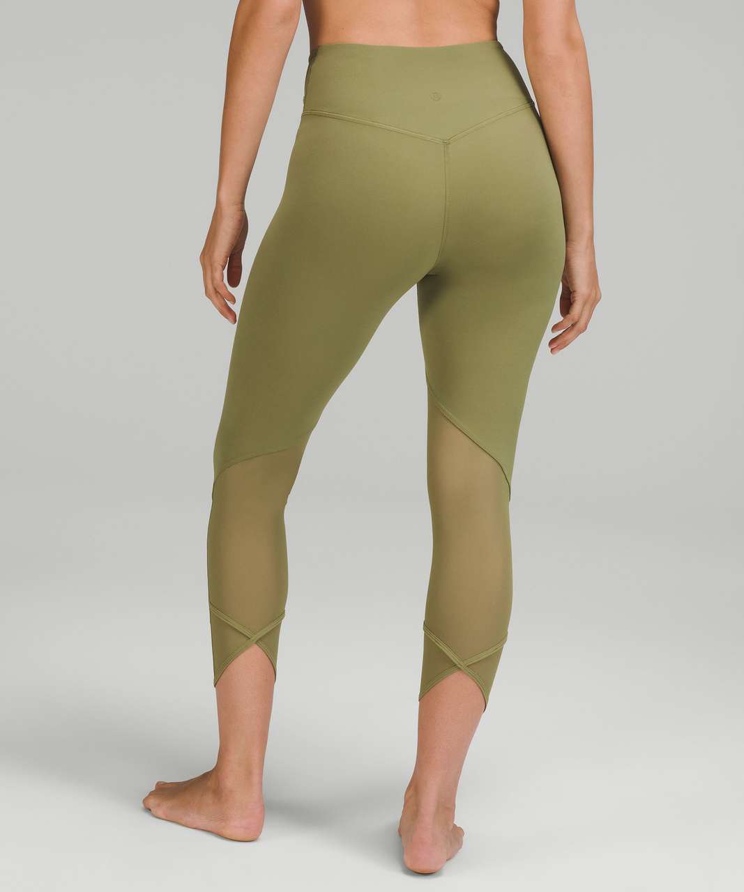 Lululemon Nulu and Crisscross Mesh High-Rise Crop 23 - Bronze Green - lulu  fanatics