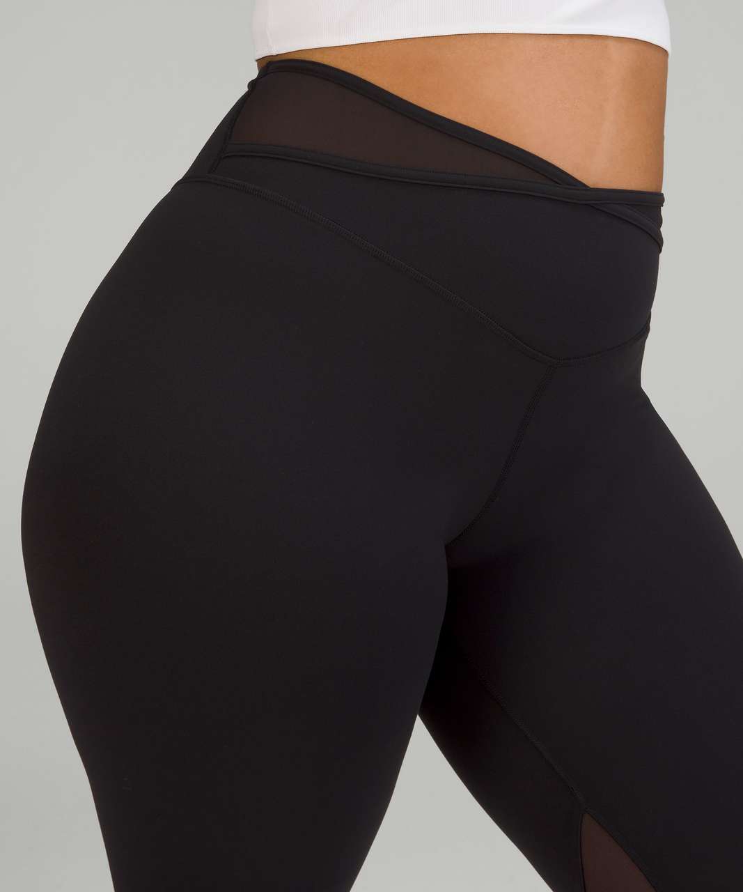 Lululemon Nulu and Crisscross Mesh High-Rise Crop 23 - Black