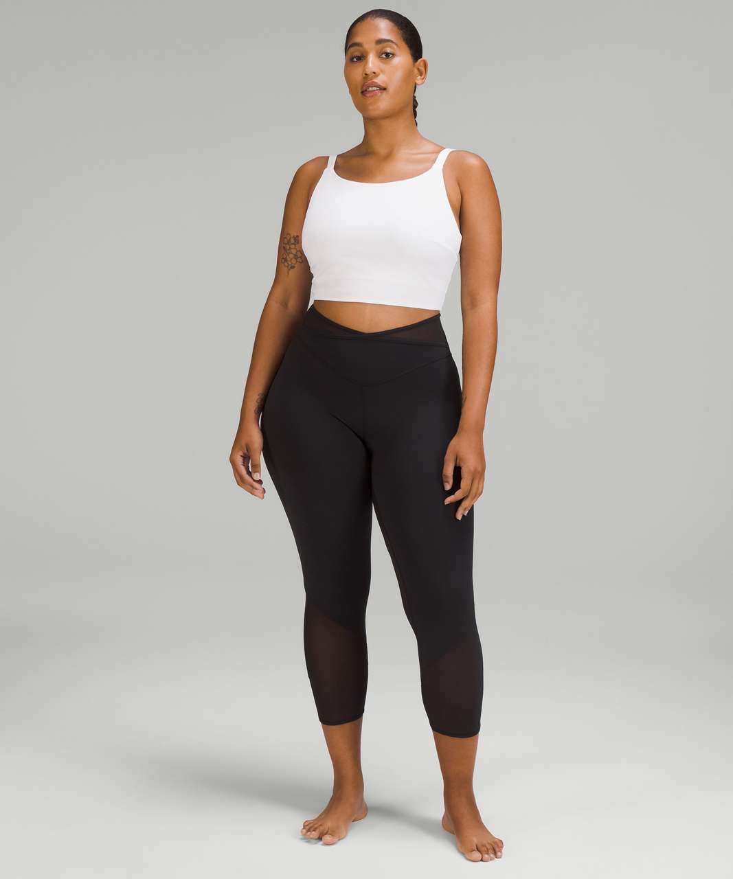 Lululemon Nulu and Crisscross Mesh High-Rise Crop 23" - Black