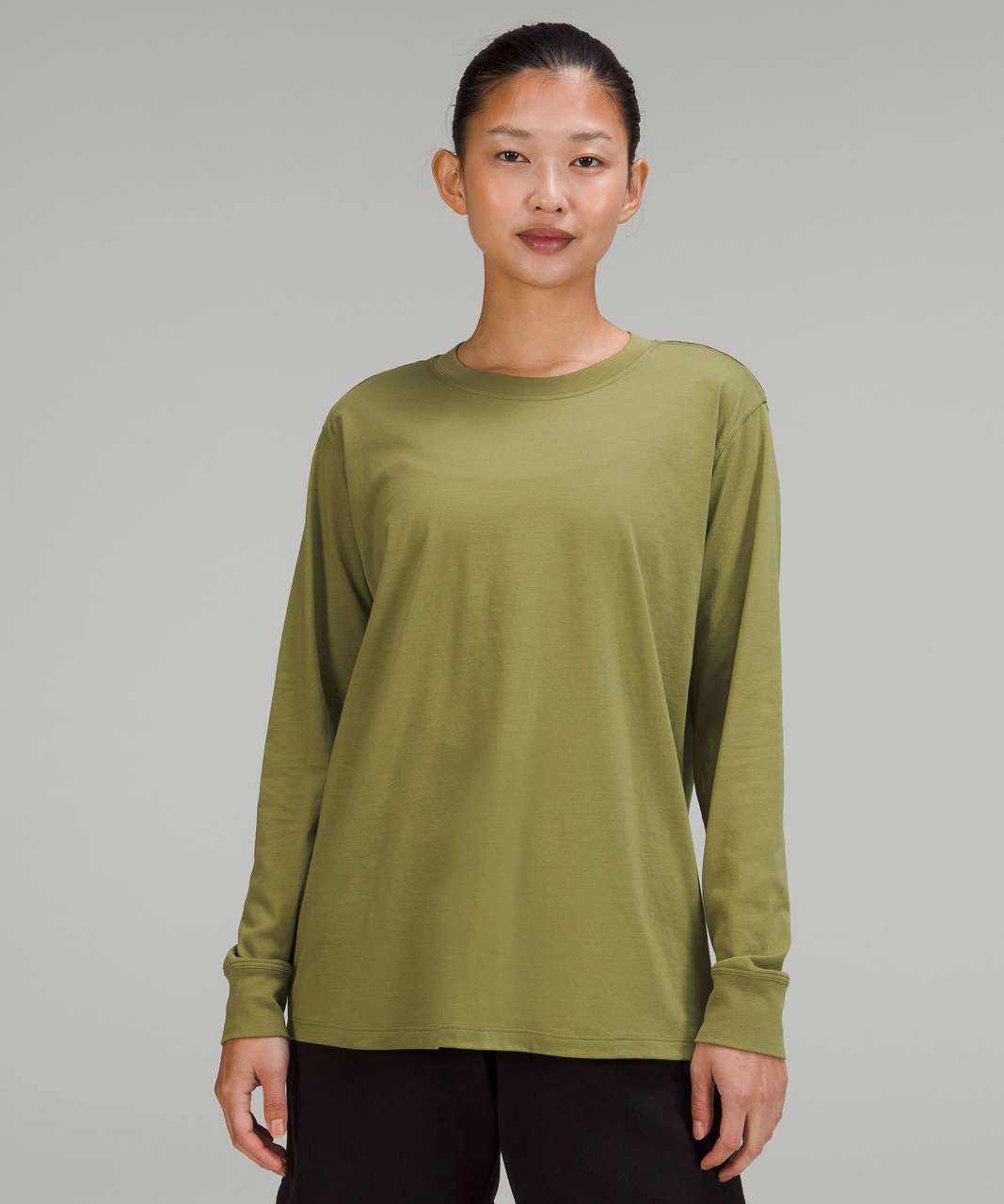 Lululemon All Yours Cotton Long Sleeve Shirt - Bronze Green