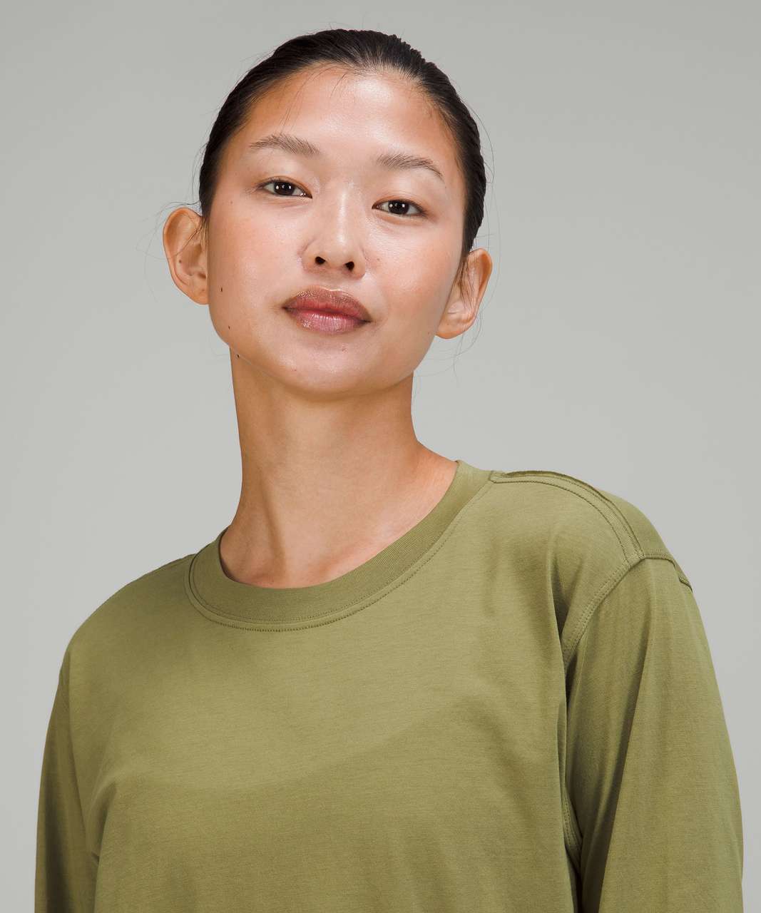 Lululemon All Yours Cotton Long Sleeve Shirt - Bronze Green