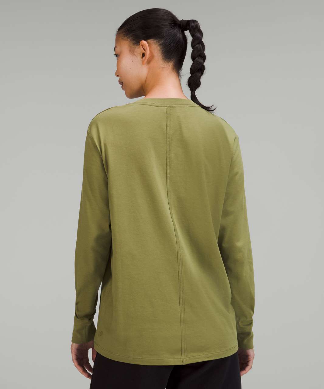 Lululemon All Yours Cotton Long Sleeve Shirt - Bronze Green