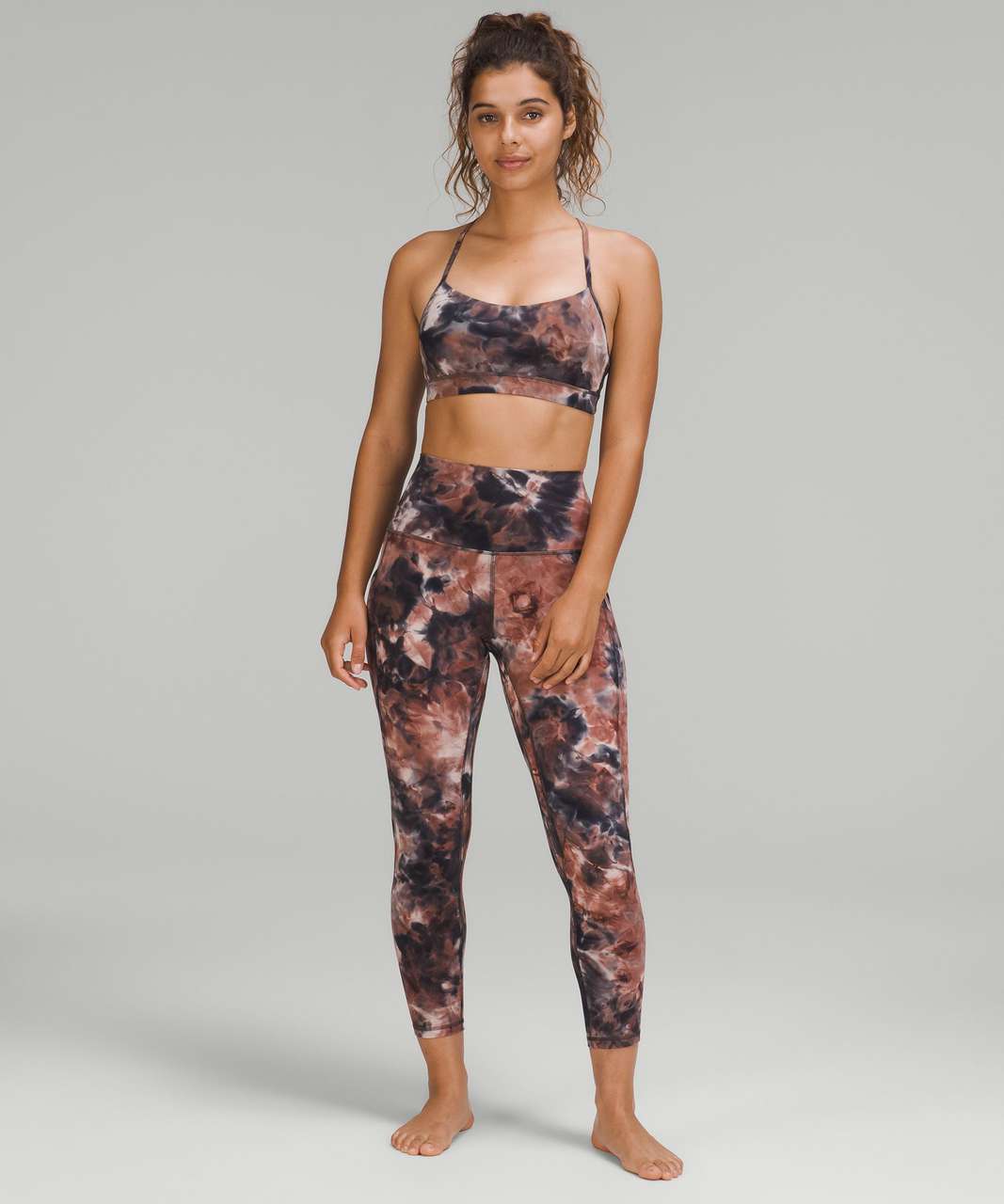 Lululemon Women's Gray Cropped Animal Print Sport Athletic