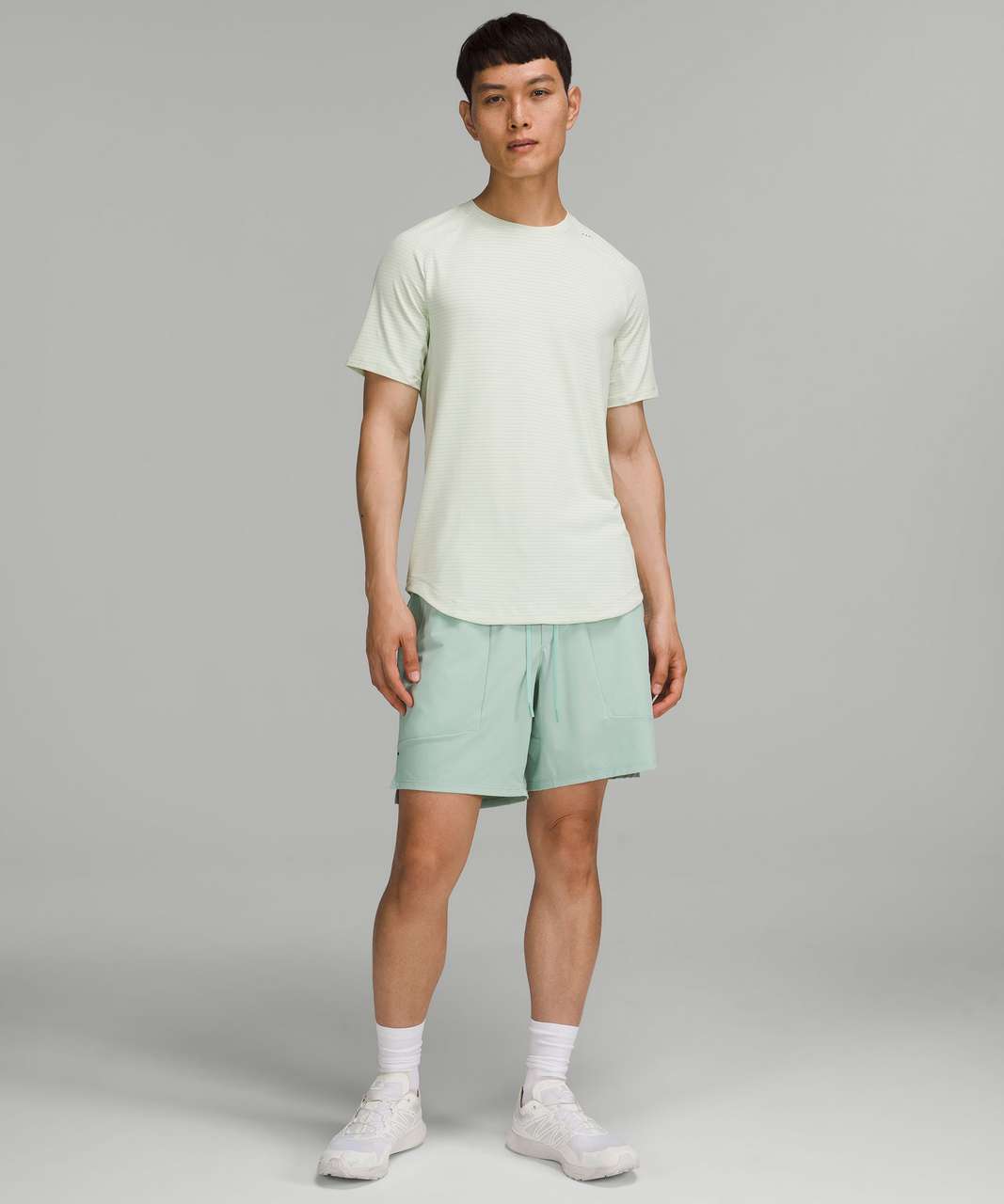 Lululemon Drysense Training Short Sleeve Shirt - Heathered Arctic Mint ...