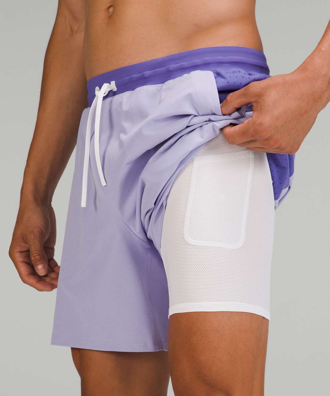 Lululemon Active Swim Short 6" - Lilac Smoke / Charged Indigo