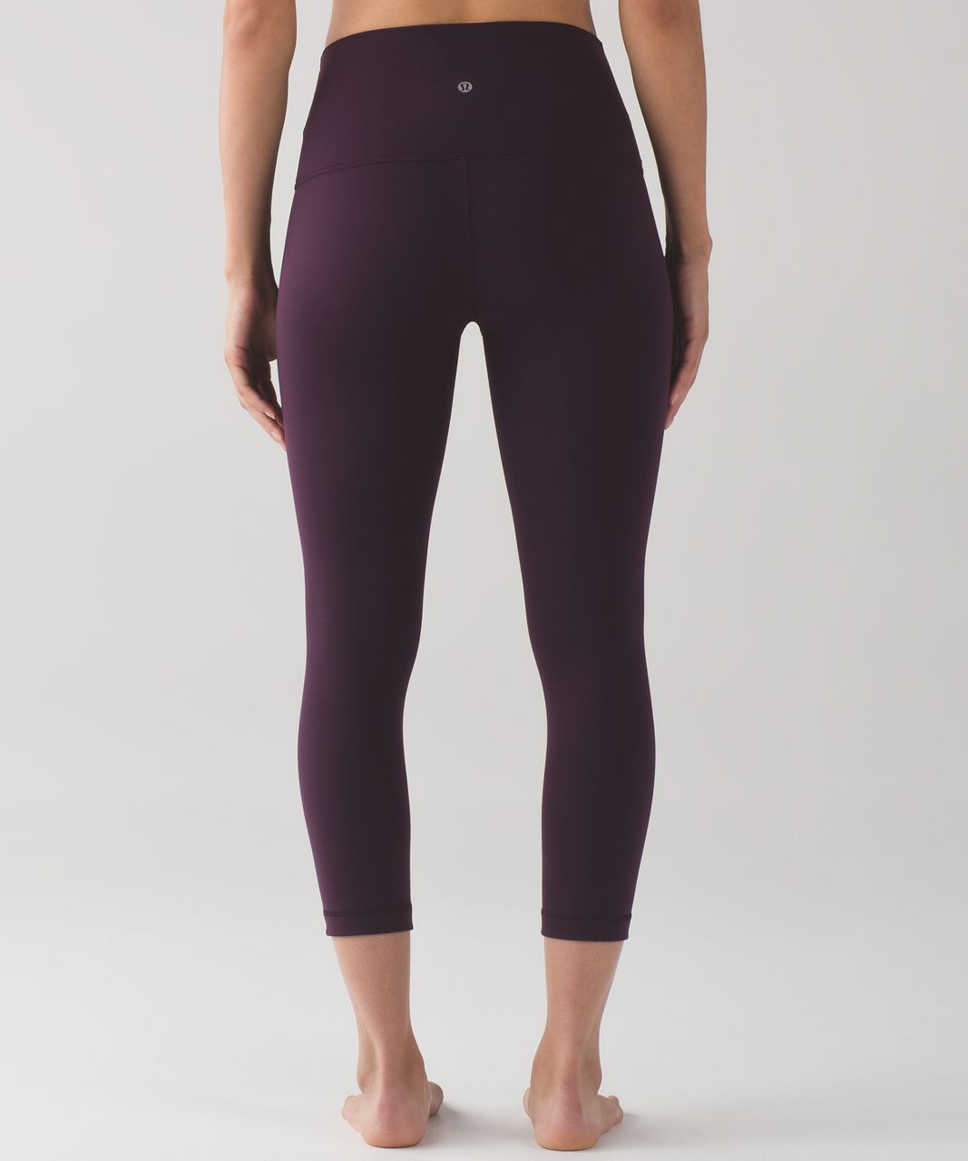 LULULEMON Black Herringbone Knit Wunder Under High Waisted Crop Workout  Leggings