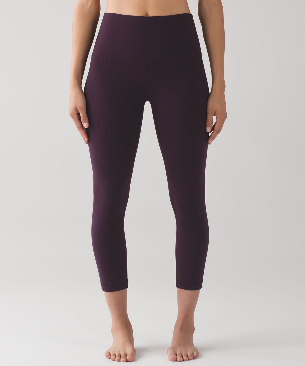 Lululemon Wunder Under Crop (Hi-Rise) (21") - Black Cherry