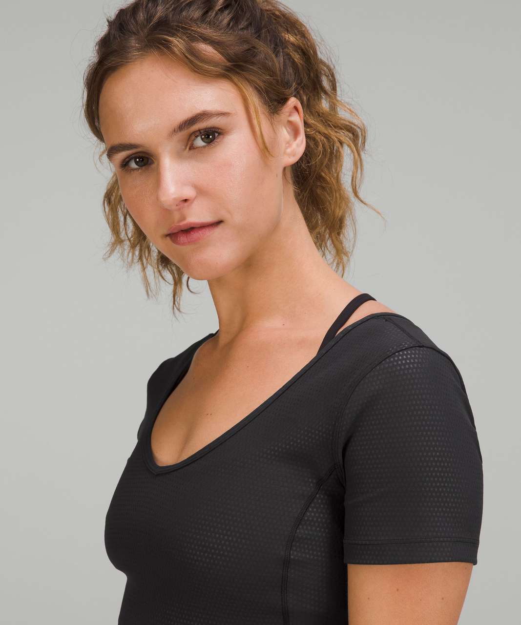 Lululemon Align T-Shirt - Polka Squat Emboss Black - lulu fanatics