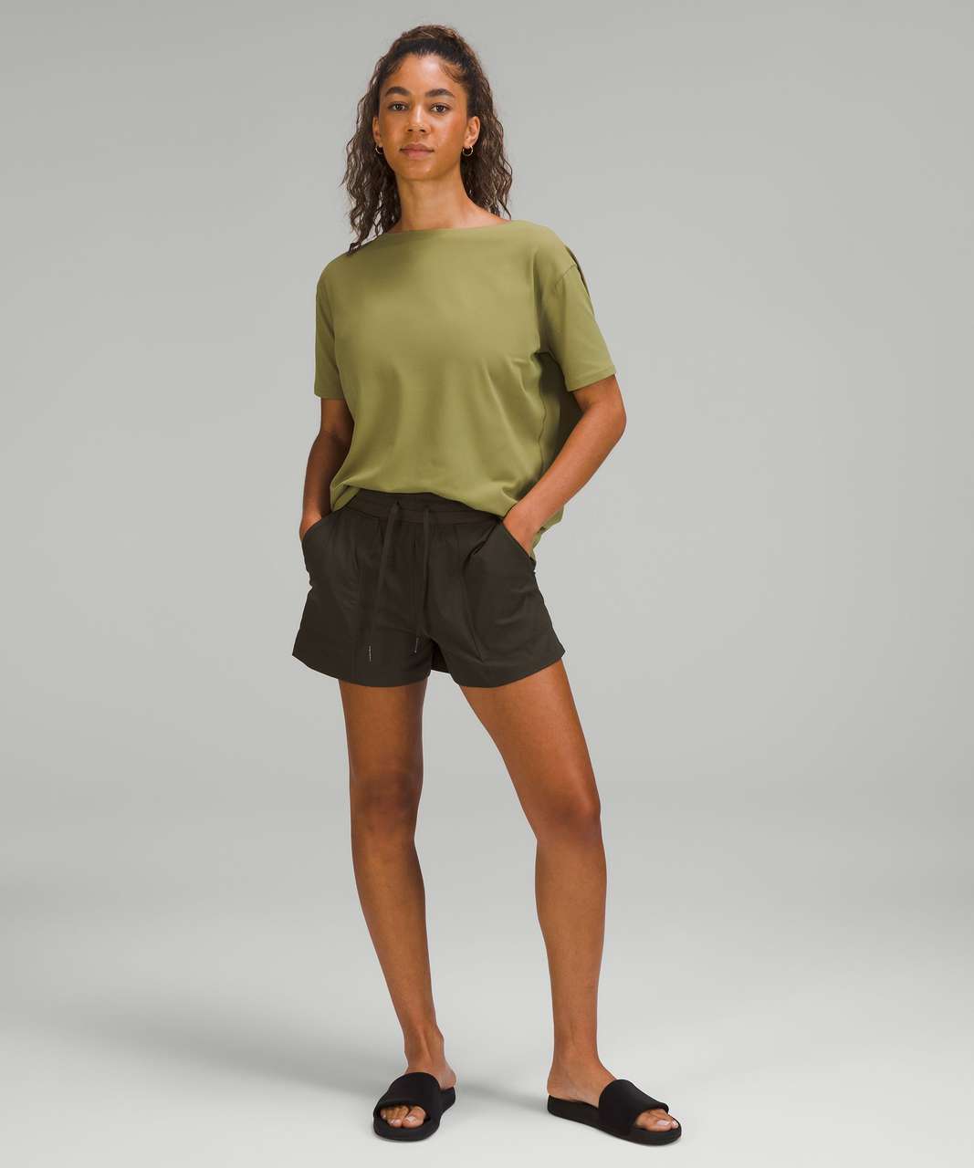 Lululemon Back in Action Short Sleeve T-Shirt *Nulu - Bronze Green