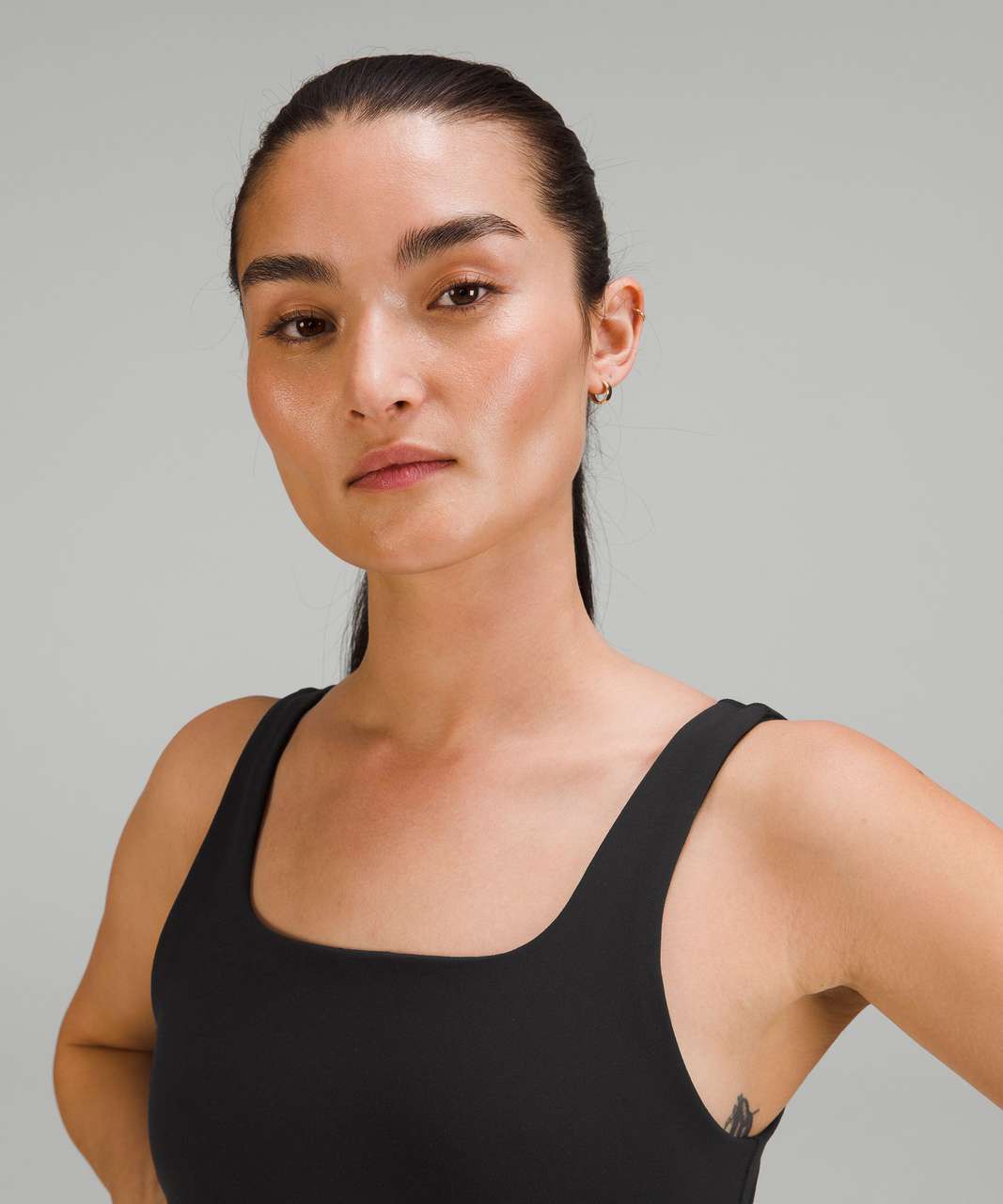 Lululemon Nulu and Mesh-Back Shelf-Bra Yoga Tank Top - Black - lulu fanatics