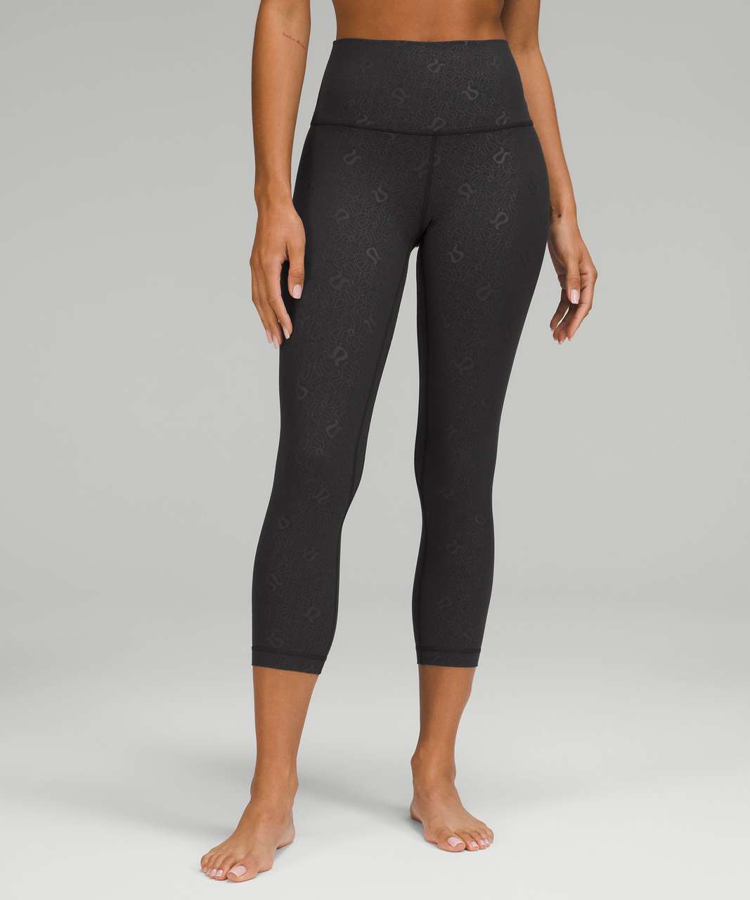 Lululemon Align High-Rise Crop 23" - Yogo Emboss Black