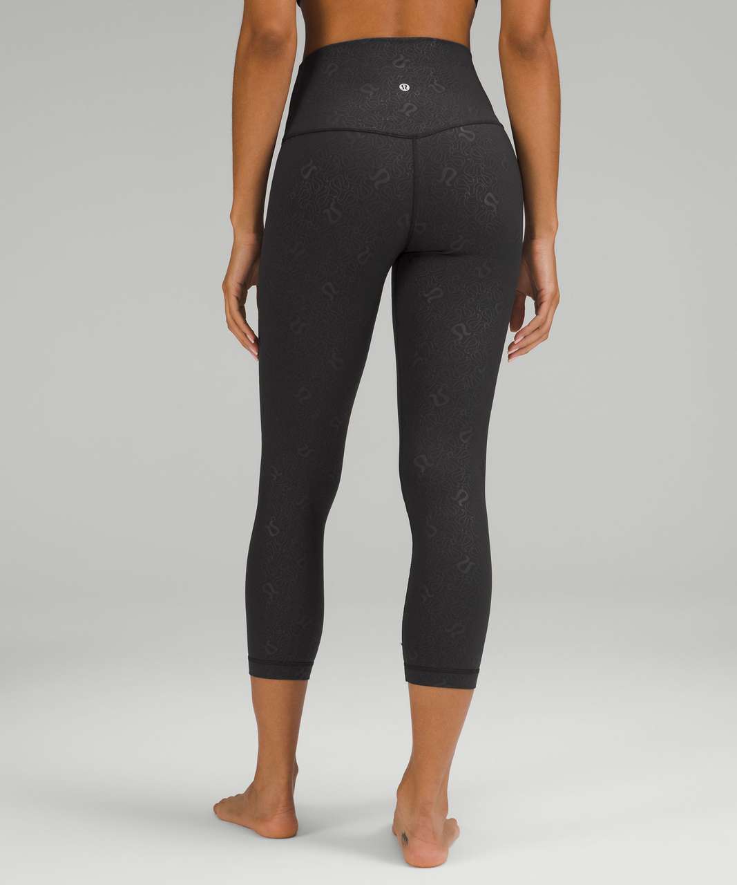 Lululemon Align High-Rise Crop 23" - Yogo Emboss Black