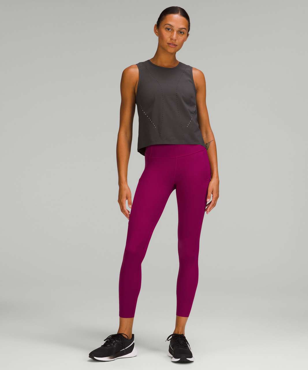 Lululemon Simply Bare Tight size 6 Darkest Magenta NWT Purple Yoga Pants  Nulu