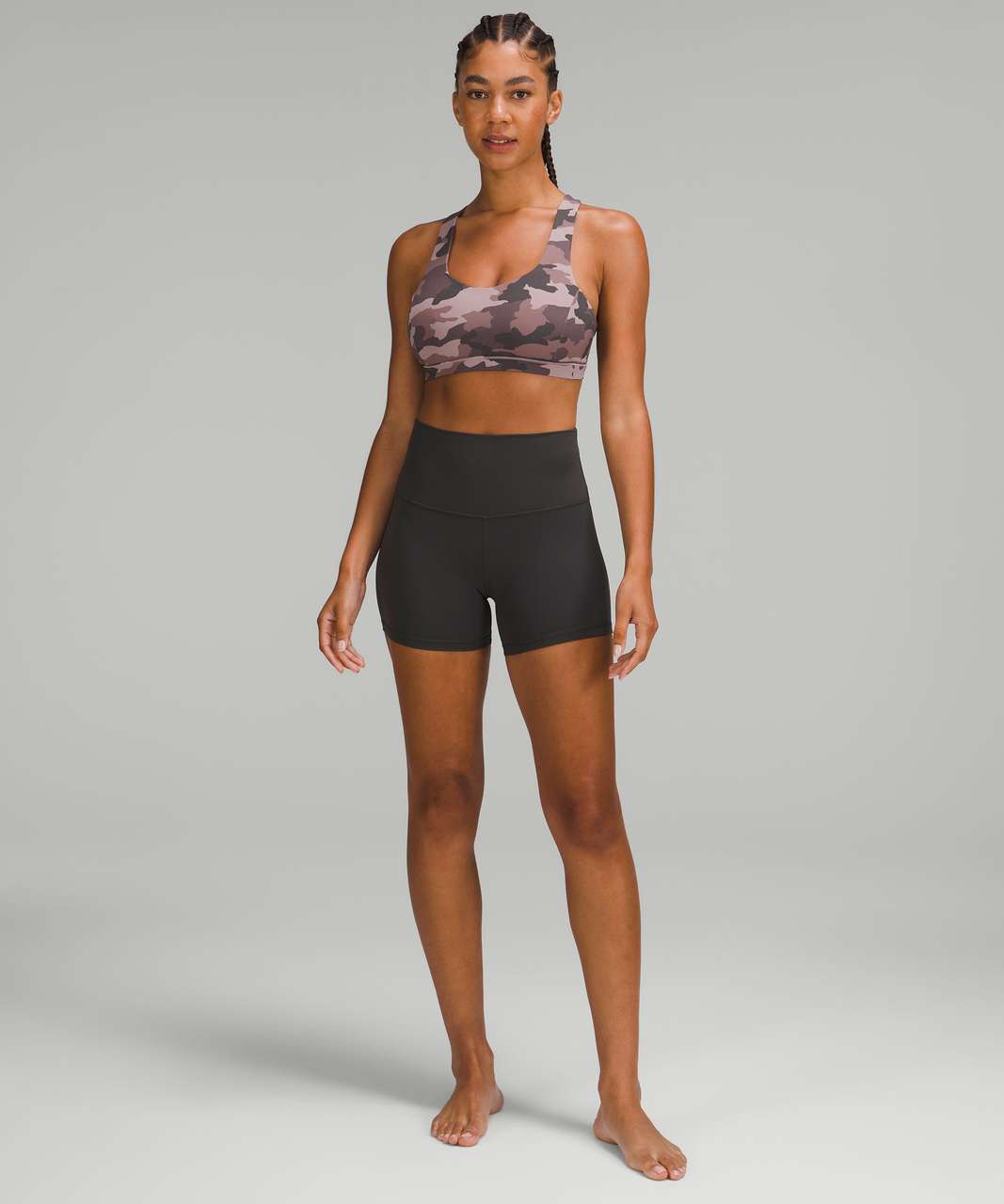 Lululemon Free To Be Serene Bra Long Line *Light Support, C/D Cup -  Heritage 365 Camo Brown Earth Multi - lulu fanatics