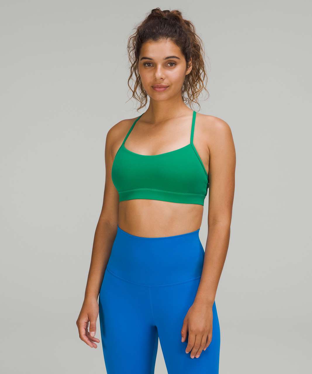 Lululemon Flow Y Adjustable Bra *Light Support, A–C Cups - Emerald Ice