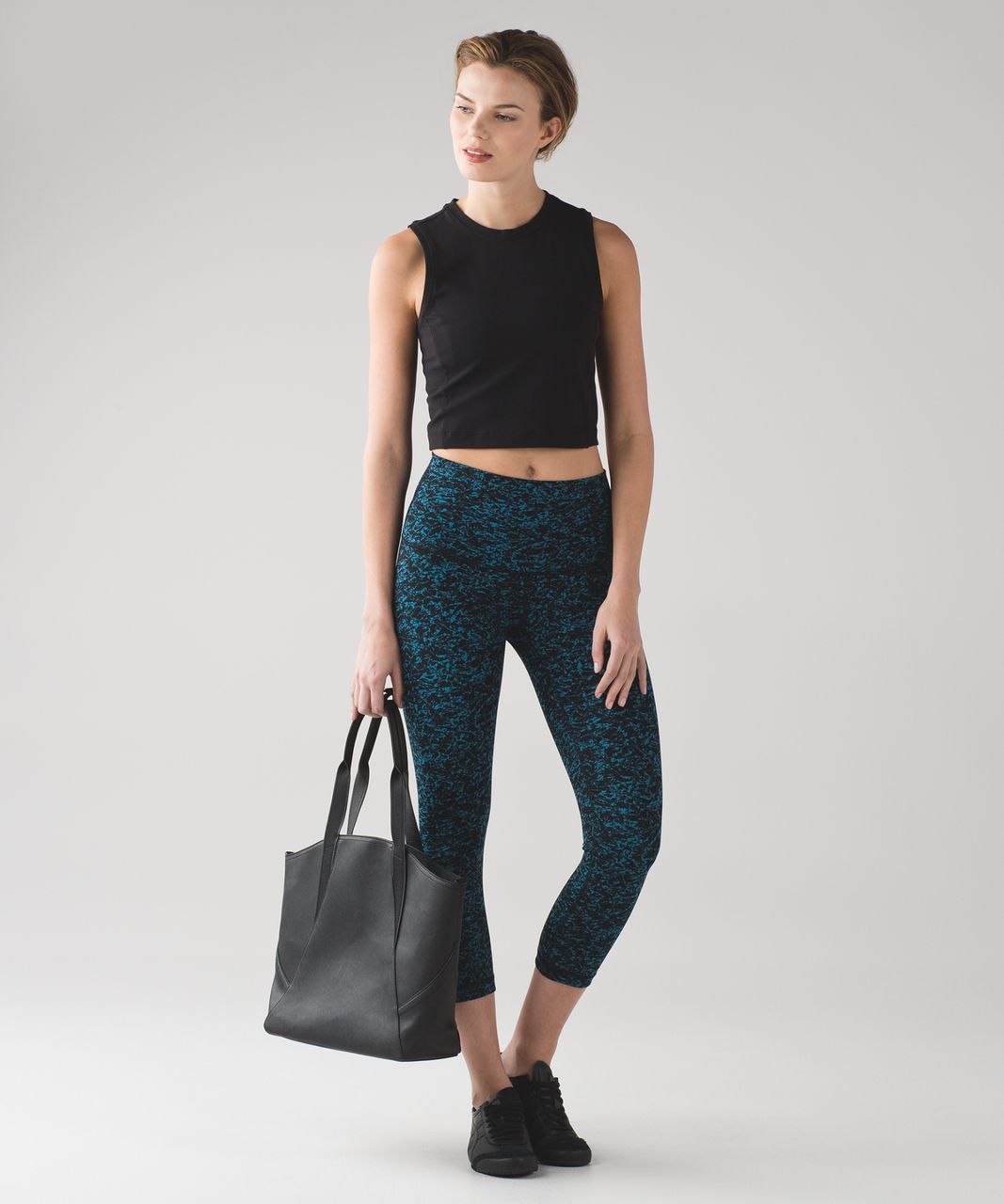 Lululemon Wunder Under Crop (Hi-Rise) (21") - Iced Wave Capri Black