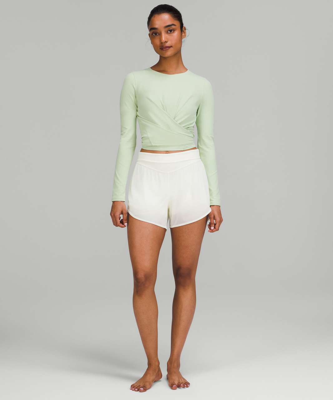 Lululemon Time to Restore Nulu Long Sleeve Shirt - Creamy Mint - lulu  fanatics