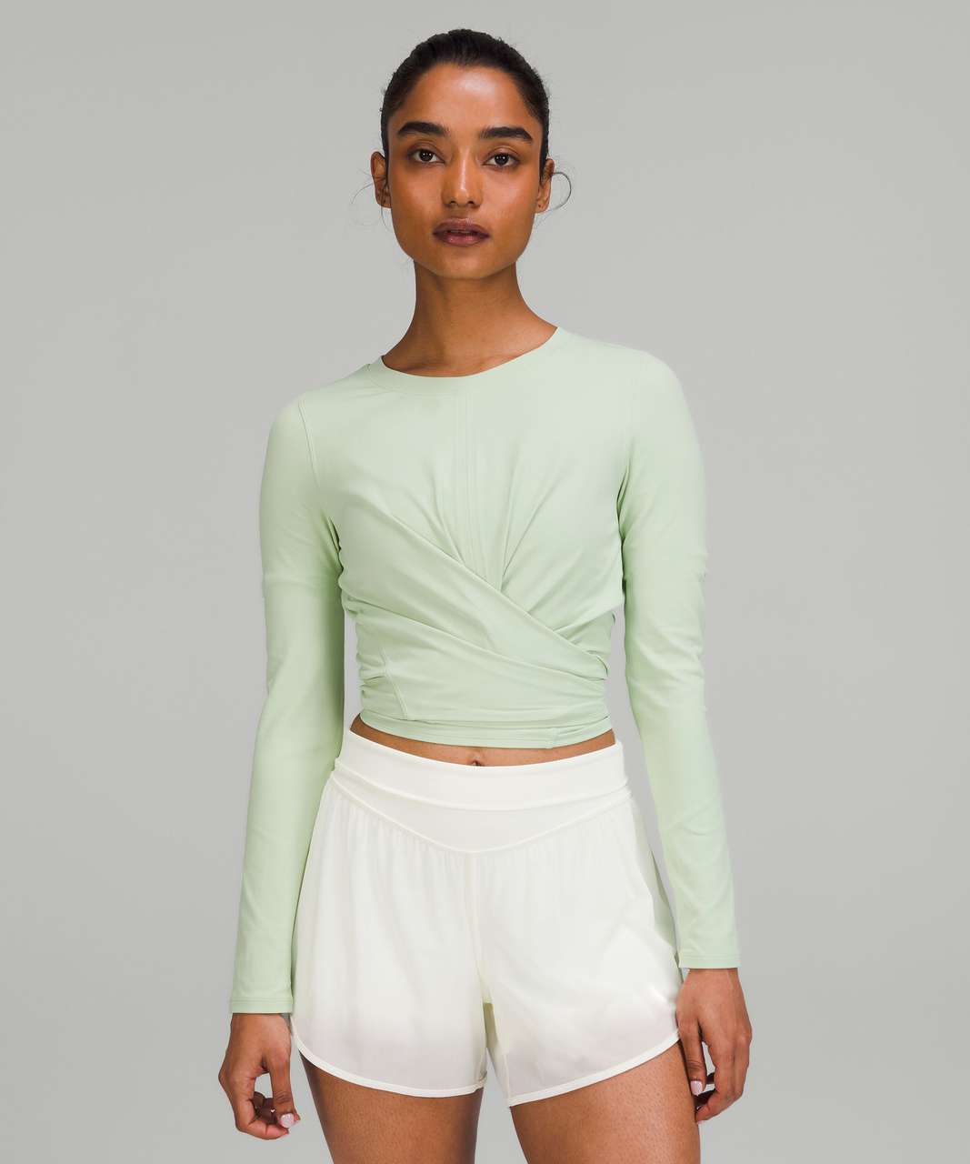 Lululemon Time to Restore Nulu Long Sleeve Shirt - Creamy Mint