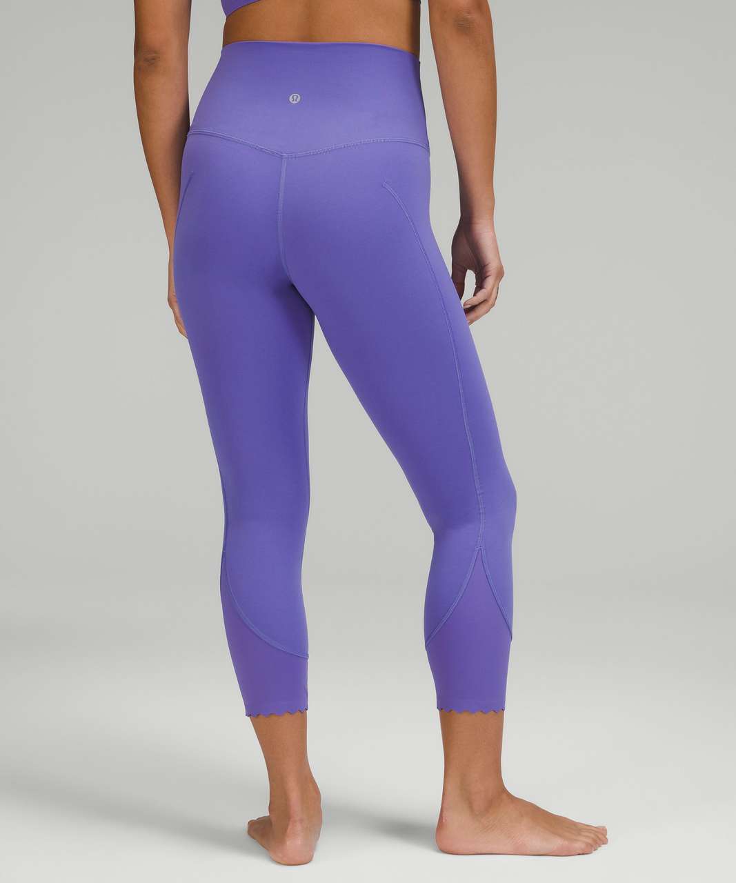 Lululemon Align Scalloped Hem High-Rise Crop 23 - Charged Indigo - lulu  fanatics