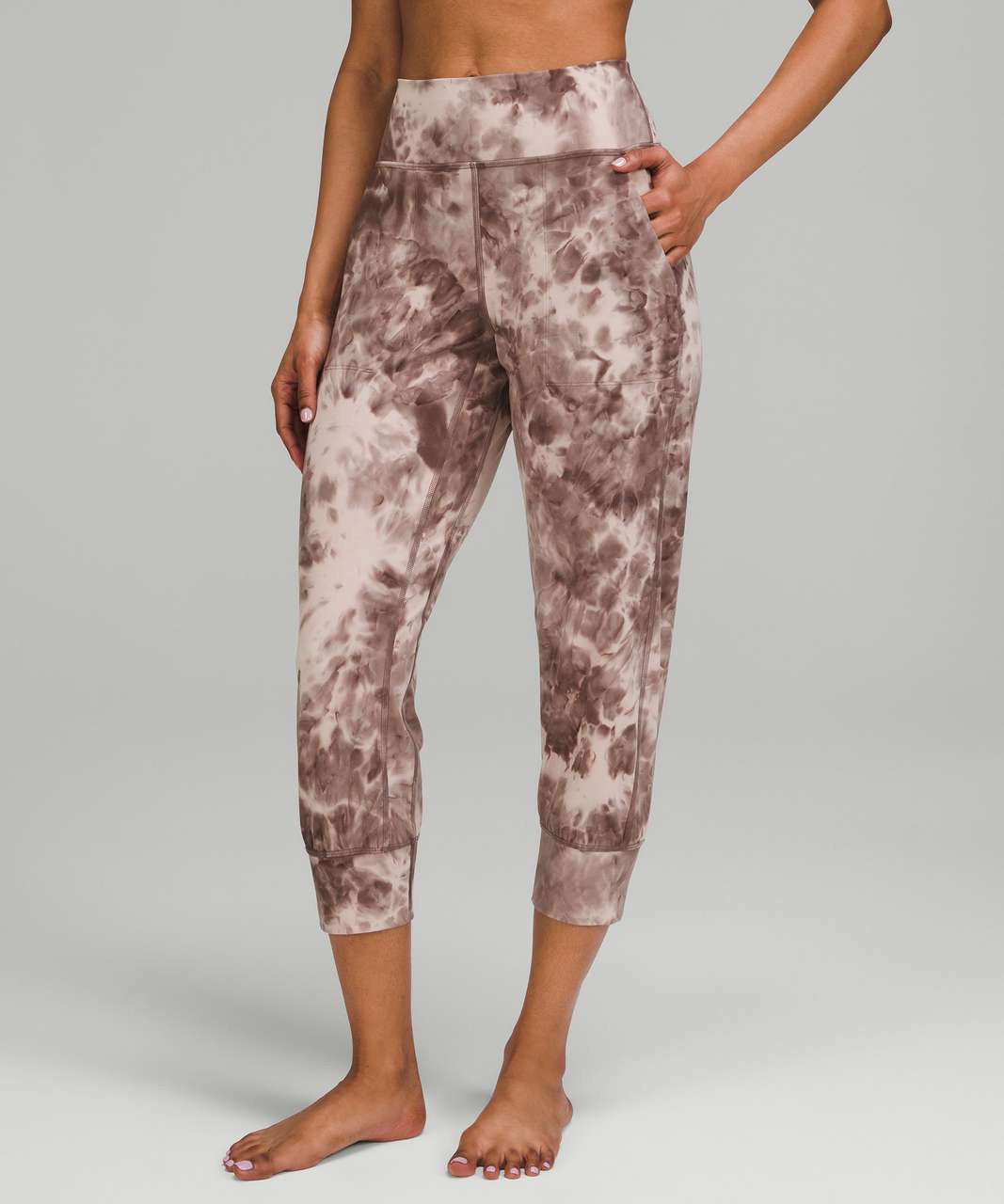 Lululemon Align High-Rise Cropped Jogger - Diamond Dye Mink Bery Lunar Rock  Shadow Grey - lulu fanatics