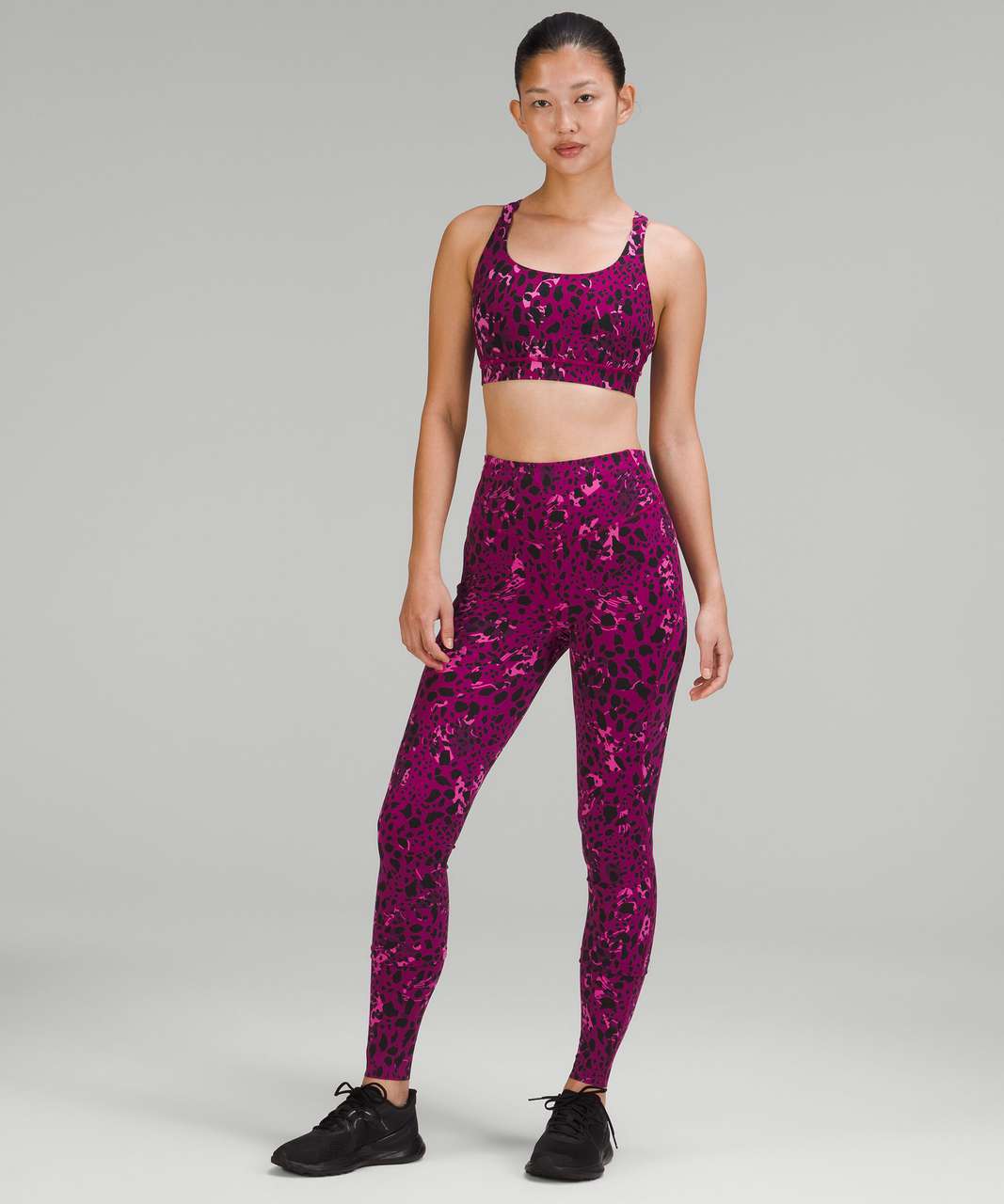 Lululemon Base Pace High-Rise Tight 31" - Cheetah Camo Magenta Purple Multi