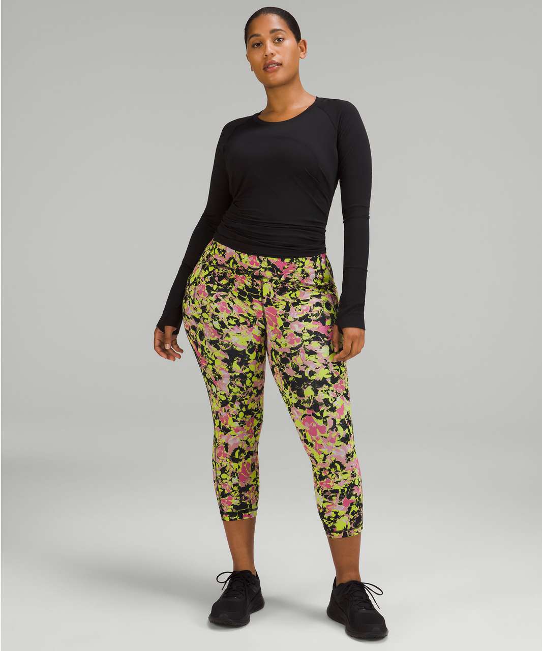 Lululemon Swift Speed High-Rise Crop 21" - Inflect Floral Highlight Yellow Multi