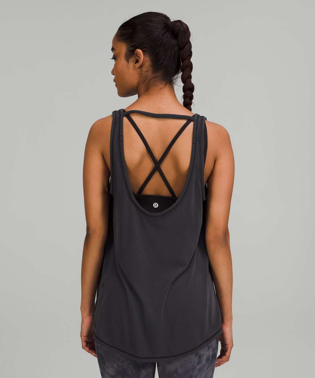 Lululemon Ease of it All V-Neck Midi Dress Softstreme - Black - lulu  fanatics