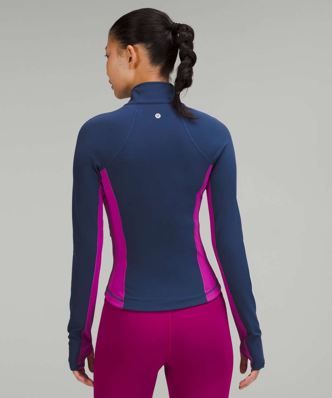 Lululemon Throwback Shape Jacket - Mineral Blue / Vivid Plum - lulu ...