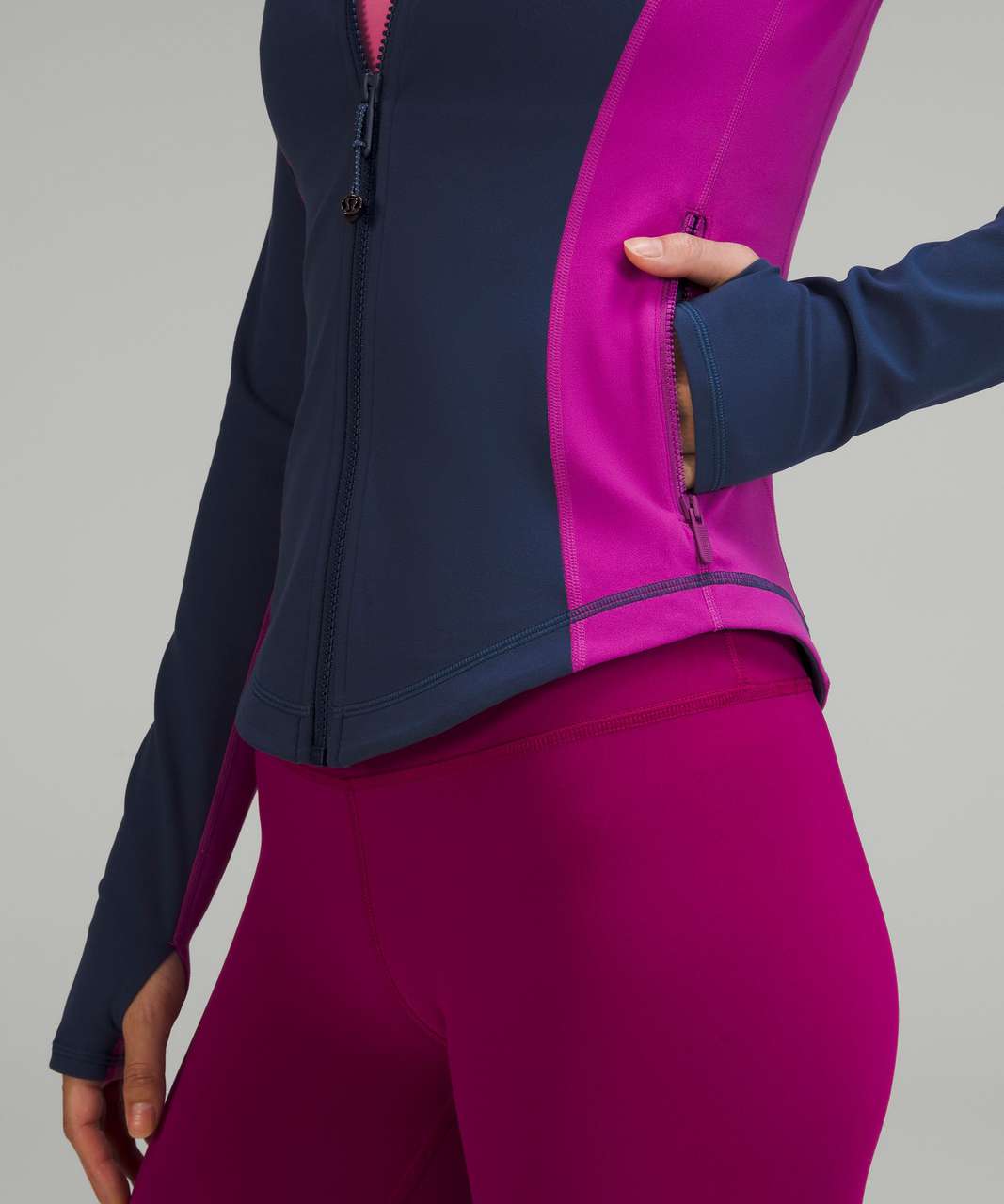 Lululemon Throwback Shape Jacket - Mineral Blue / Vivid Plum