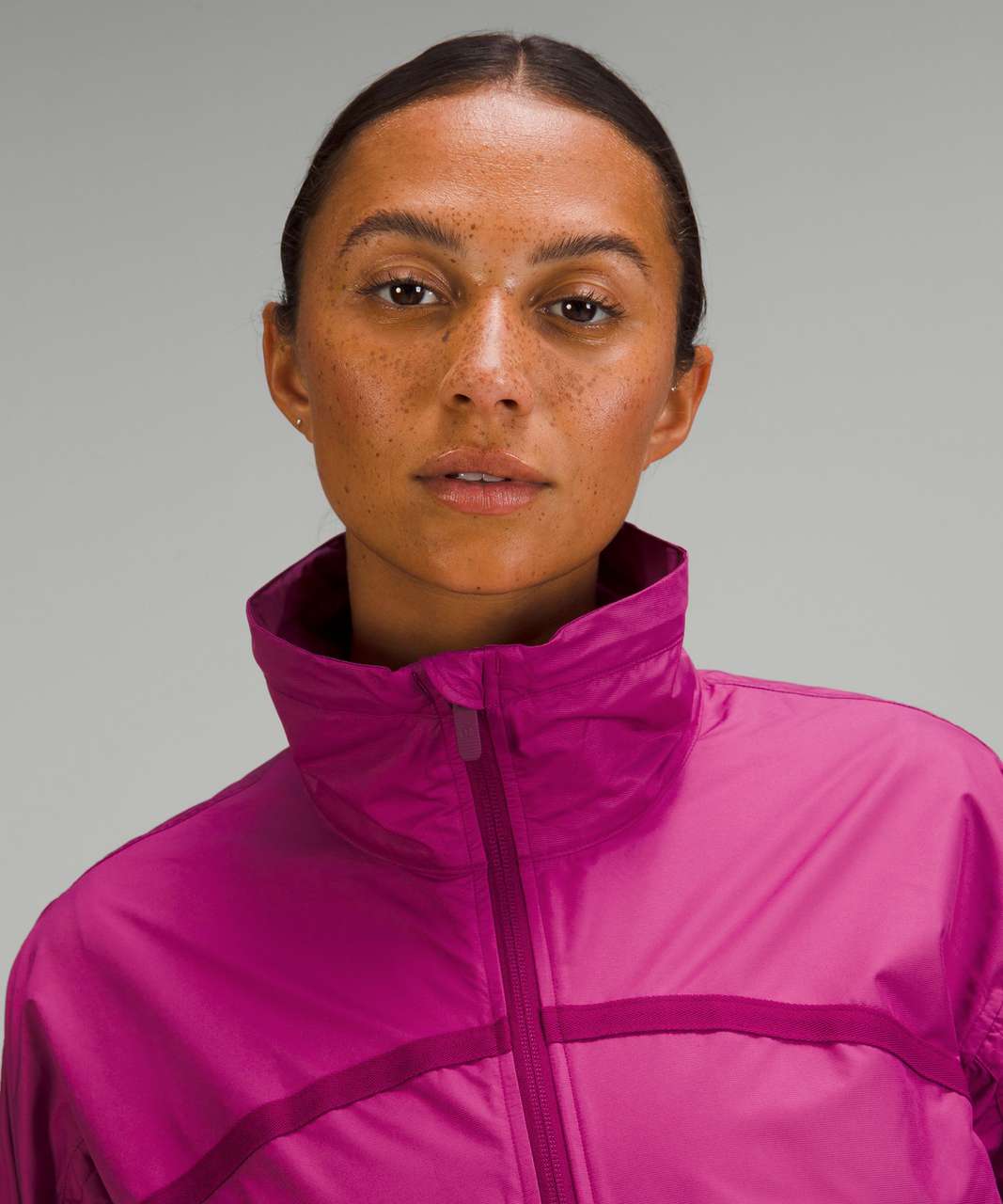 Lululemon Lightweight Cropped Track Jacket - Magenta Purple - lulu fanatics