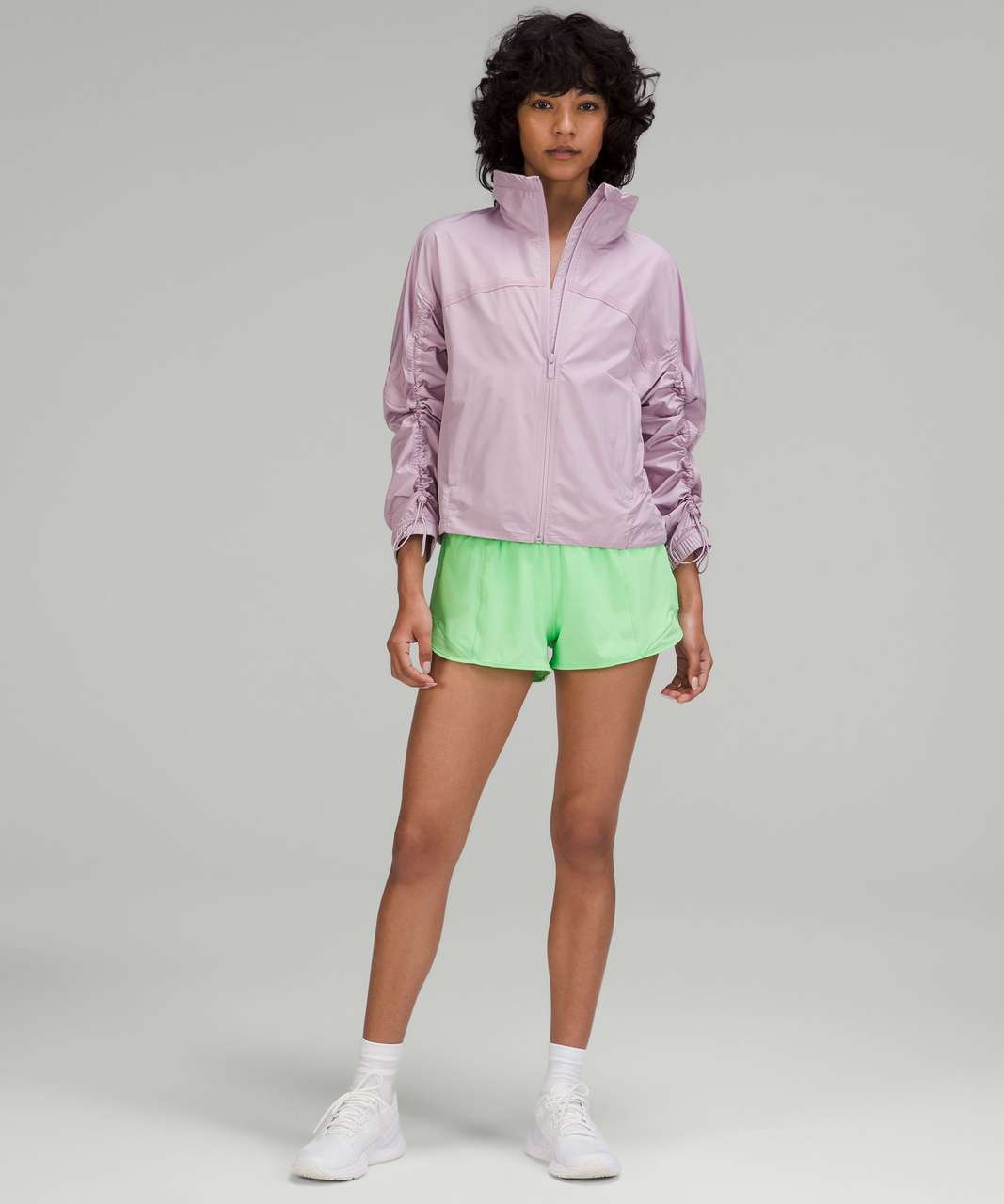 Lululemon Lightweight Cropped Track Jacket - Dusty Rose - lulu fanatics