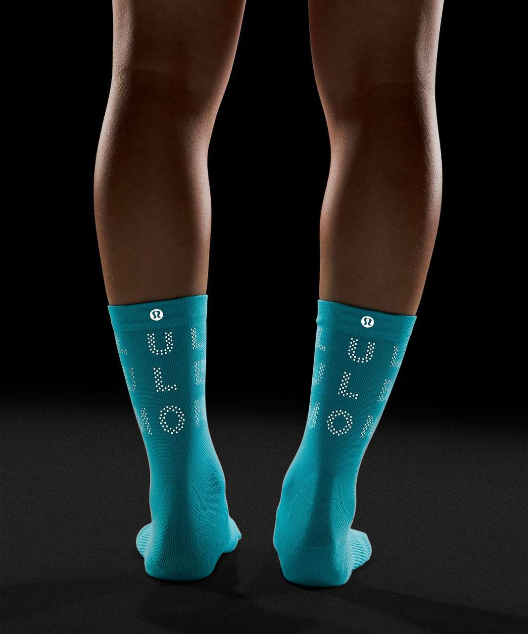 Lululemon Power Stride Crew Sock *Reflective - Electric Turquoise